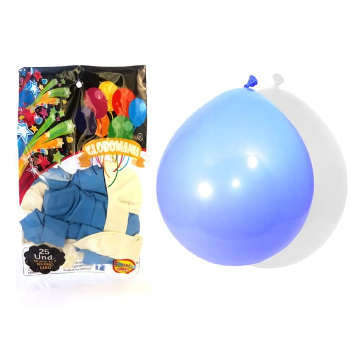 GLOBO 09 STANDARD B BLANCO/CELESTE X 25 UNI - 1