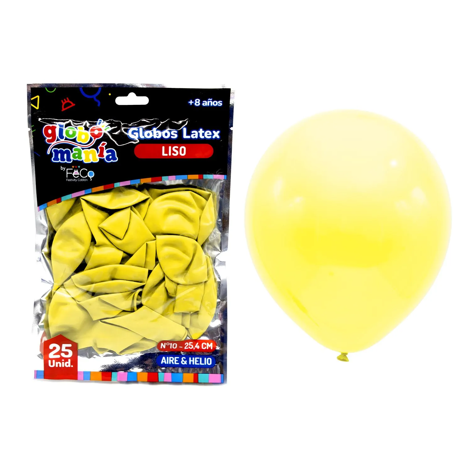GLOBO 10 AMARILLO X25UNI - 1