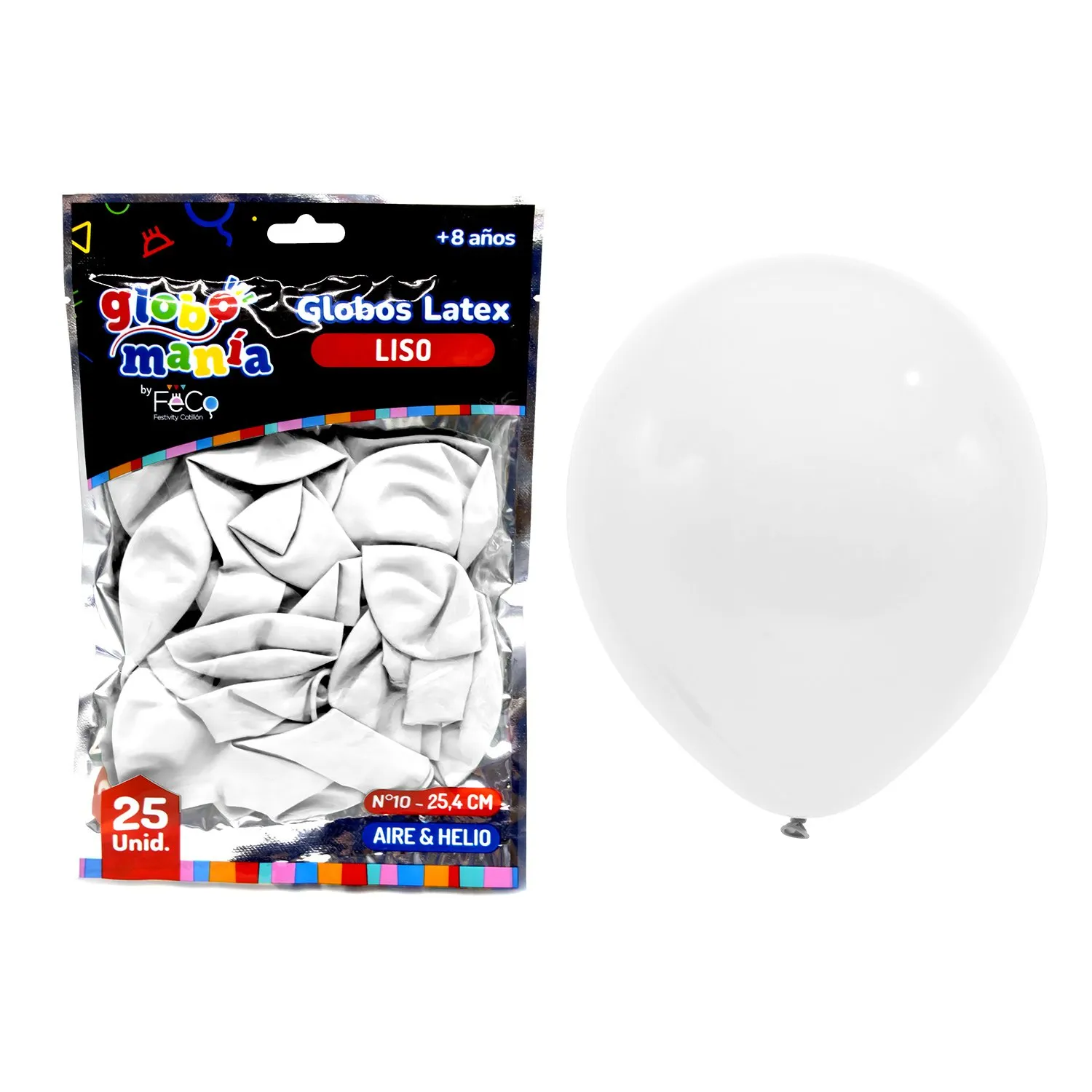 GLOBO 10 BLANCO X25UNI - 1