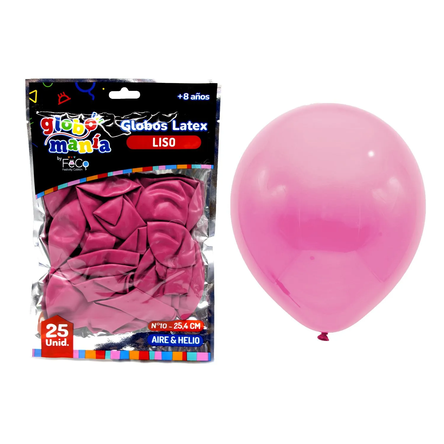GLOBO 10 FUCSIA X25UNI - 1