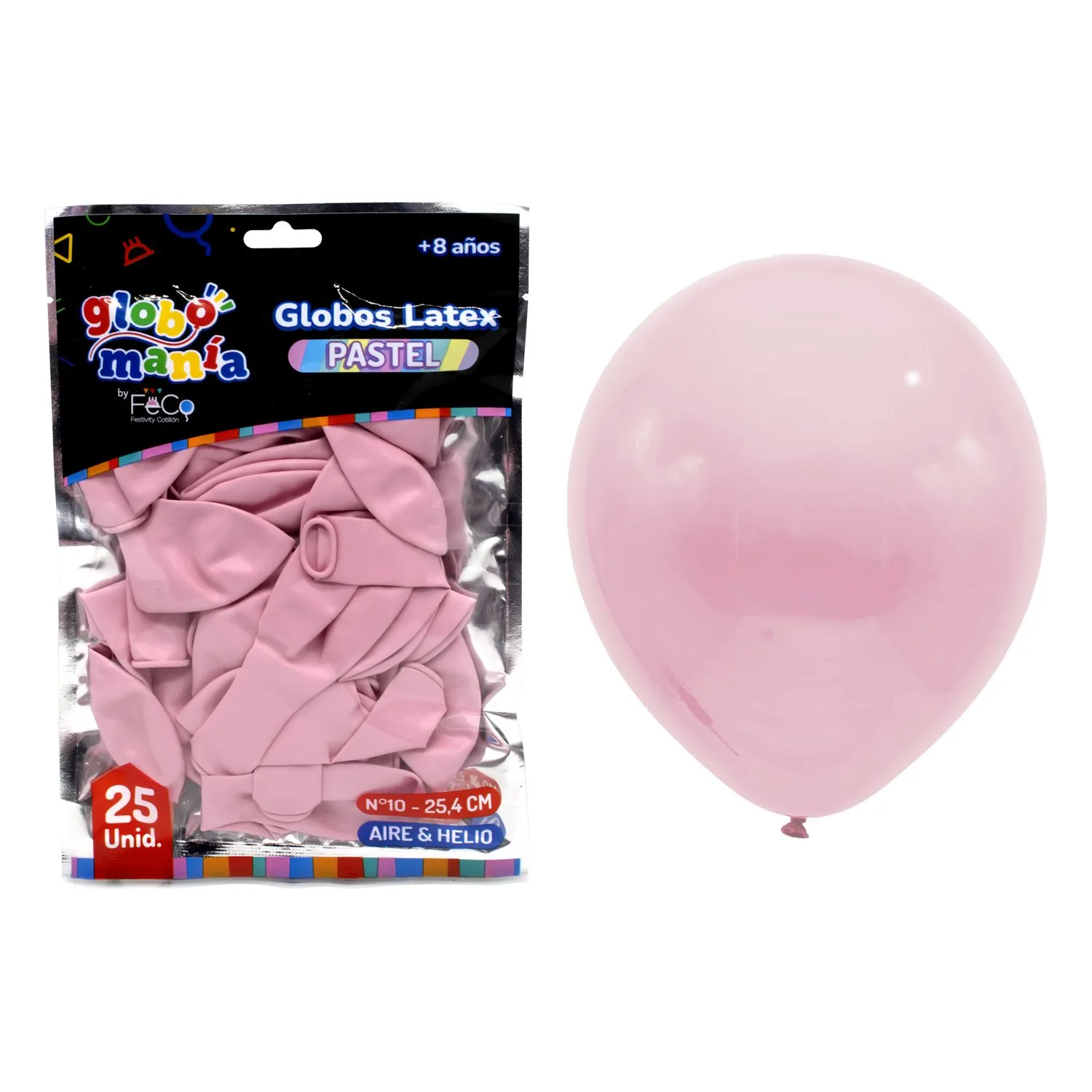 GLOBO 10 PASTEL ROSADO X50UNI - 1