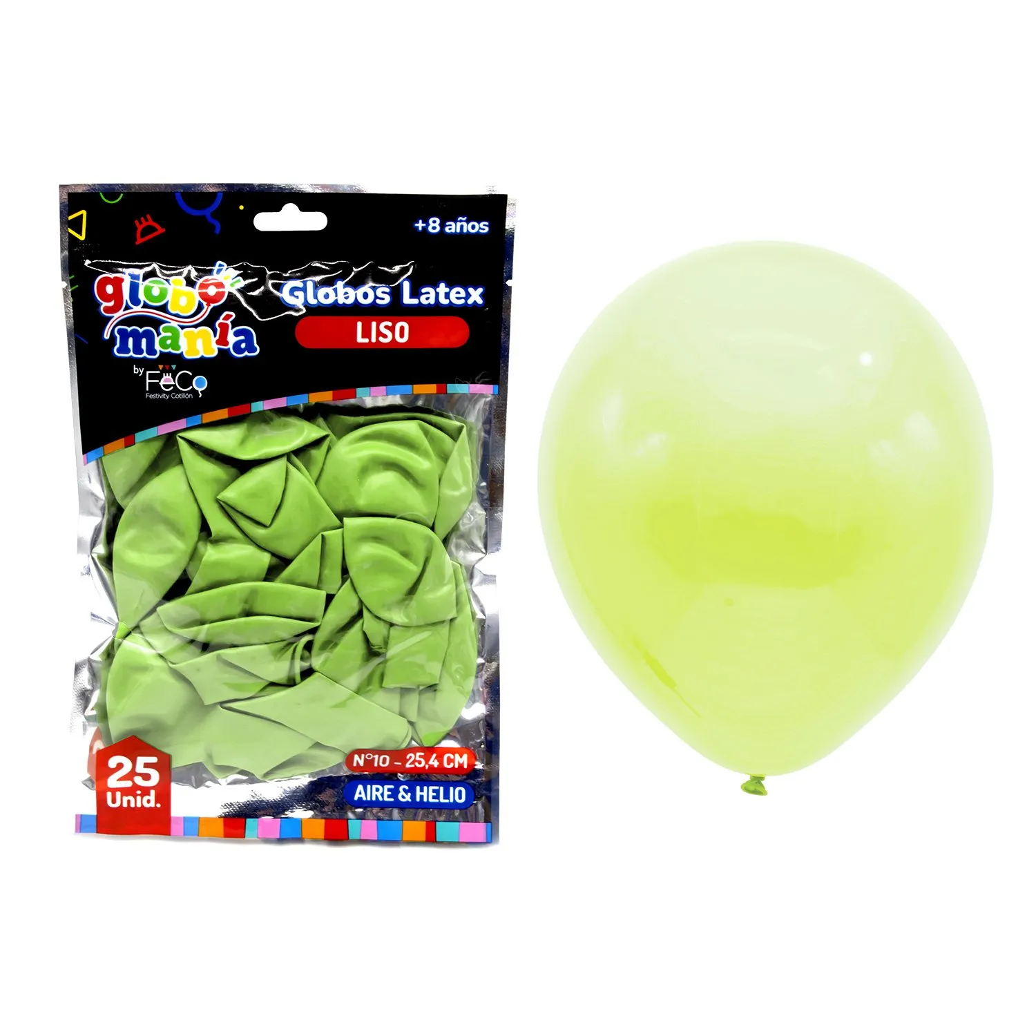 GLOBO 10 VERDE LIMA X25UNI - 1