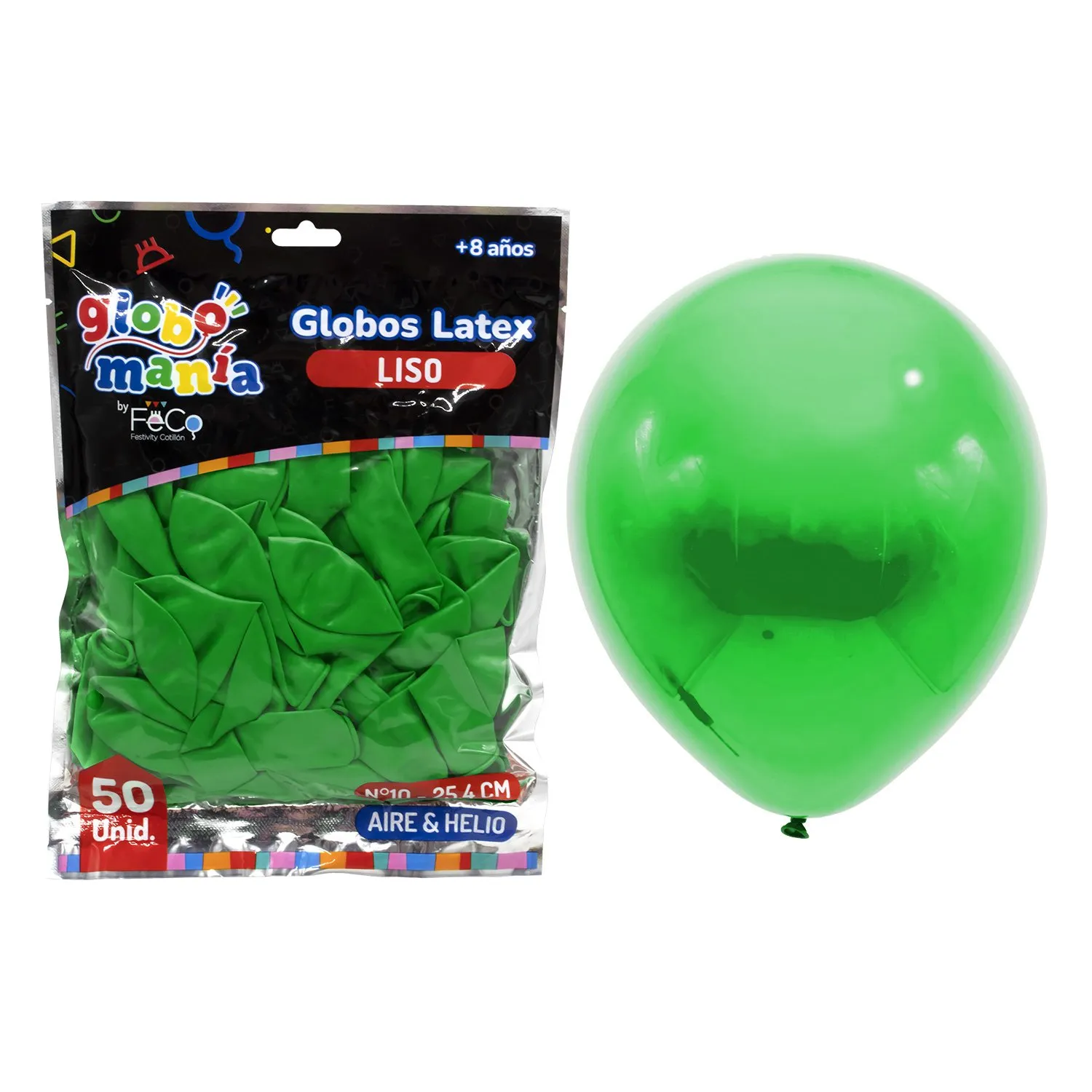 GLOBO 10 VERDE X50UNI - 1