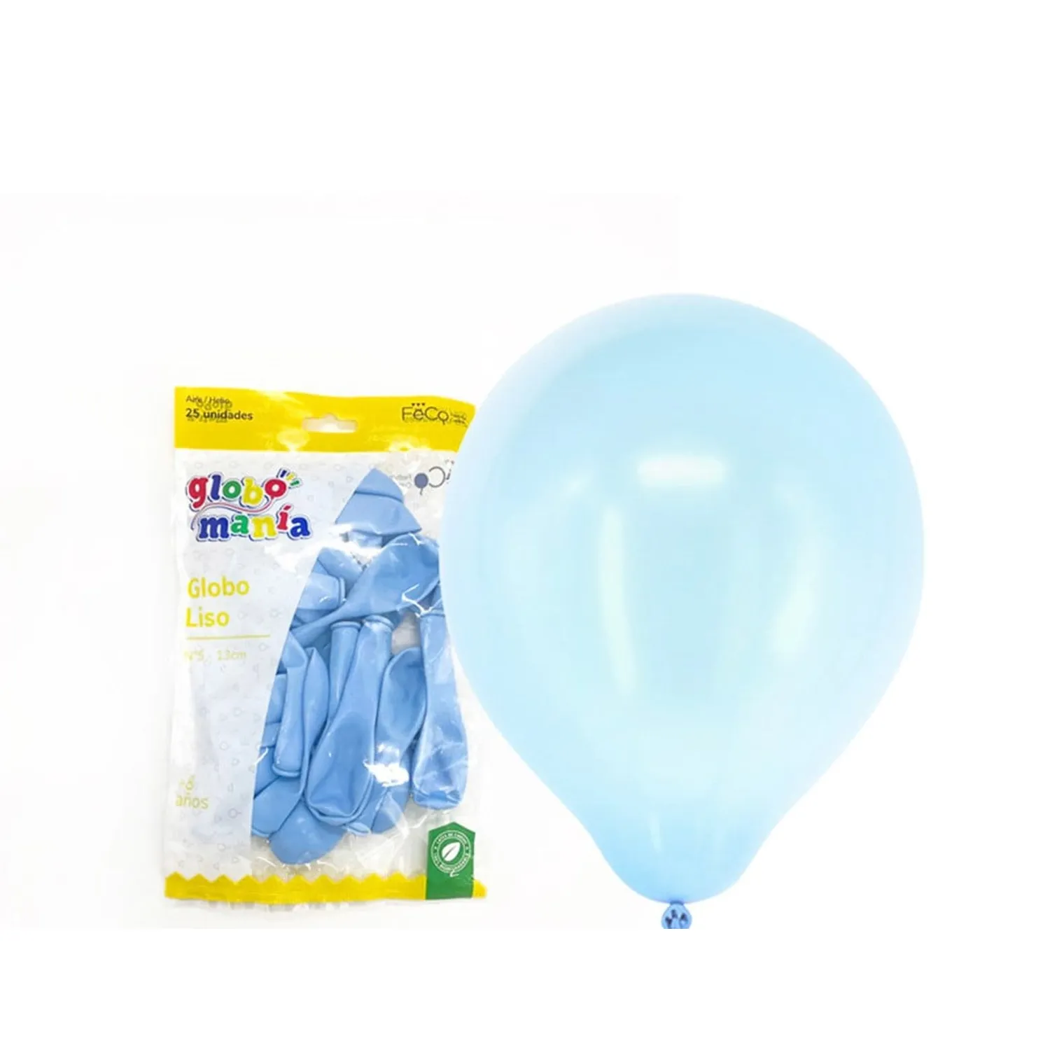 GLOBO 5 PASTEL CELESTE X25 UNID - 1