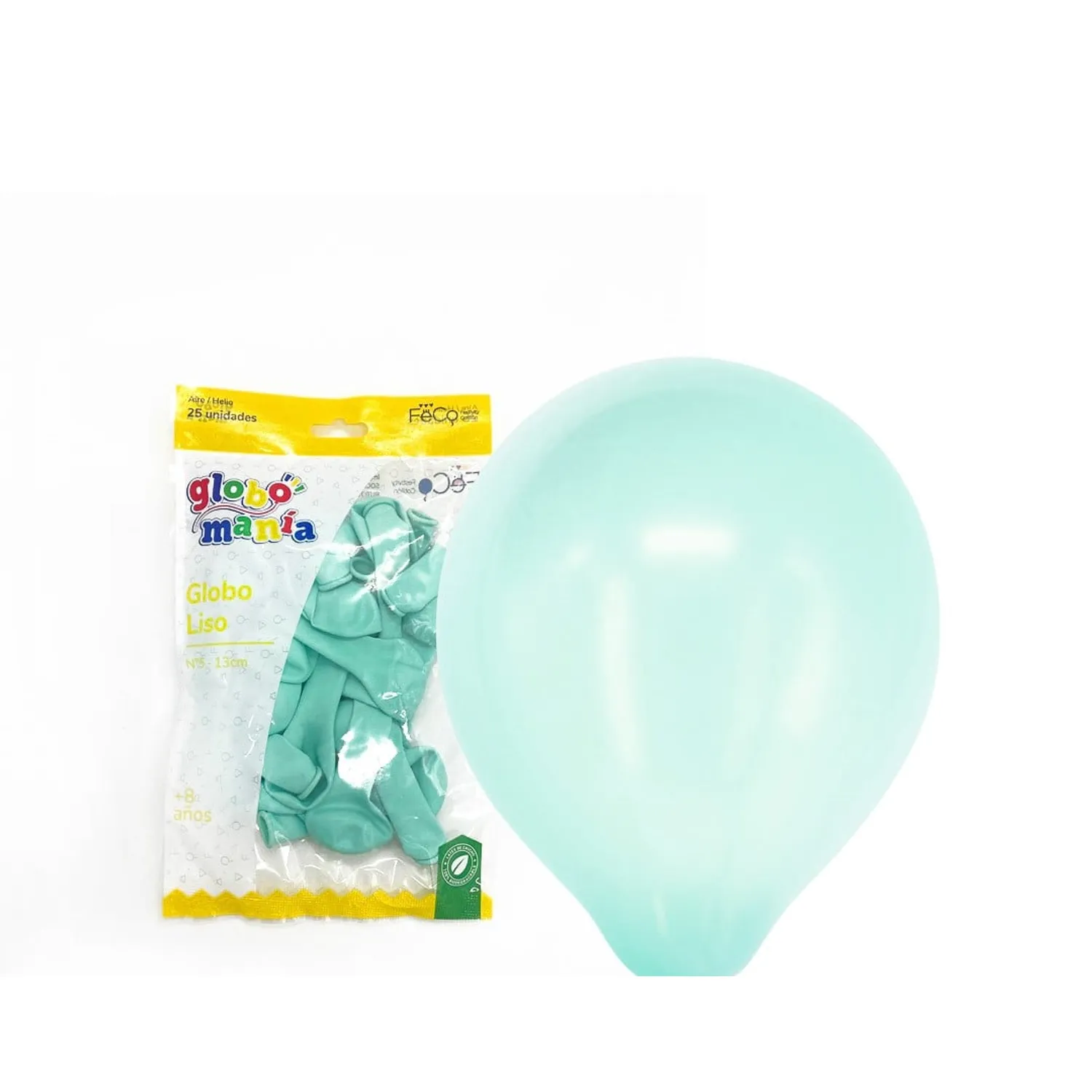 GLOBO 5 PASTEL MENTA X25 UNID - 1