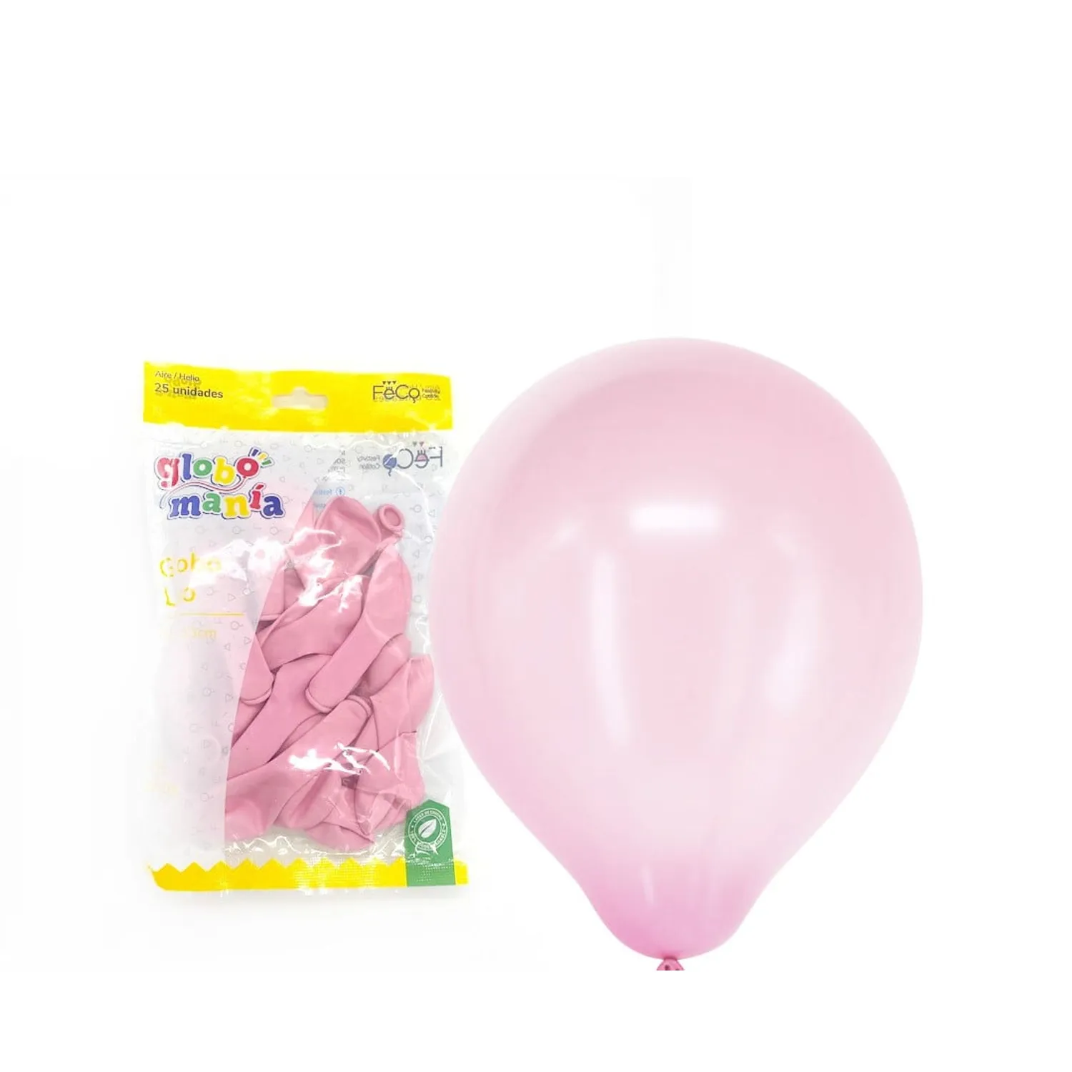 GLOBO 5 PASTEL ROSADO X25 UNID - 1