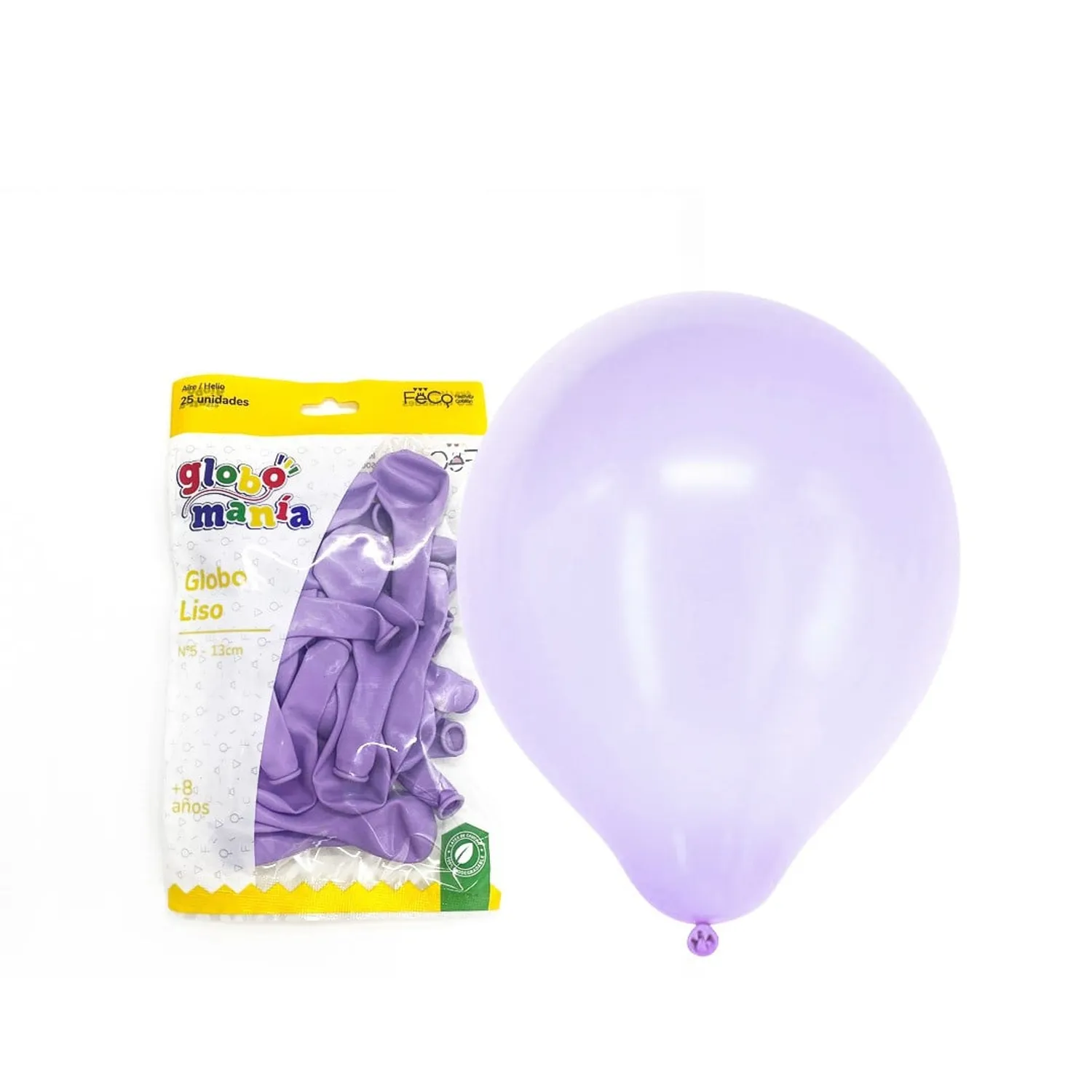 GLOBO 5 PASTEL MORADO X25 UNID - 1