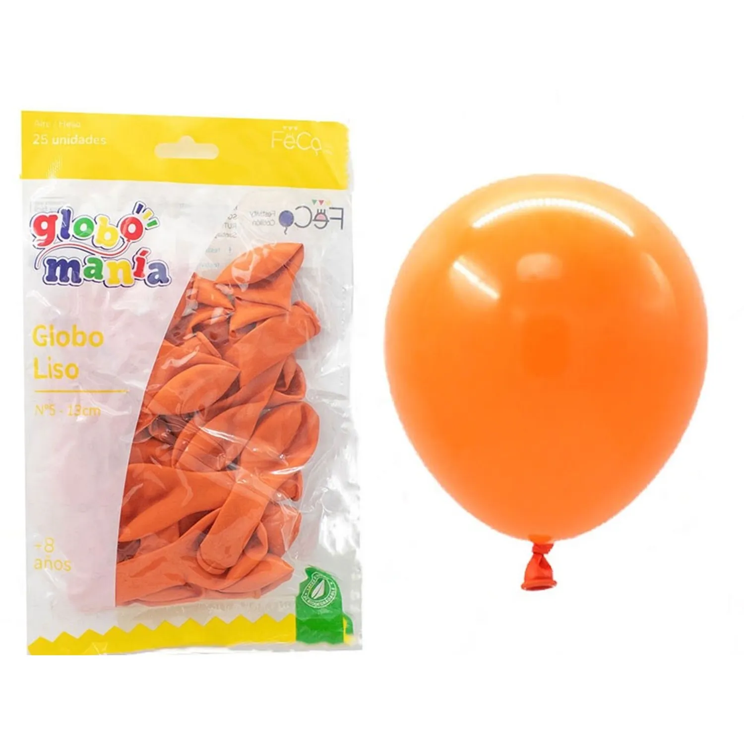 GLOBO 5 STANDARD NARANJO X25 UNI - 1