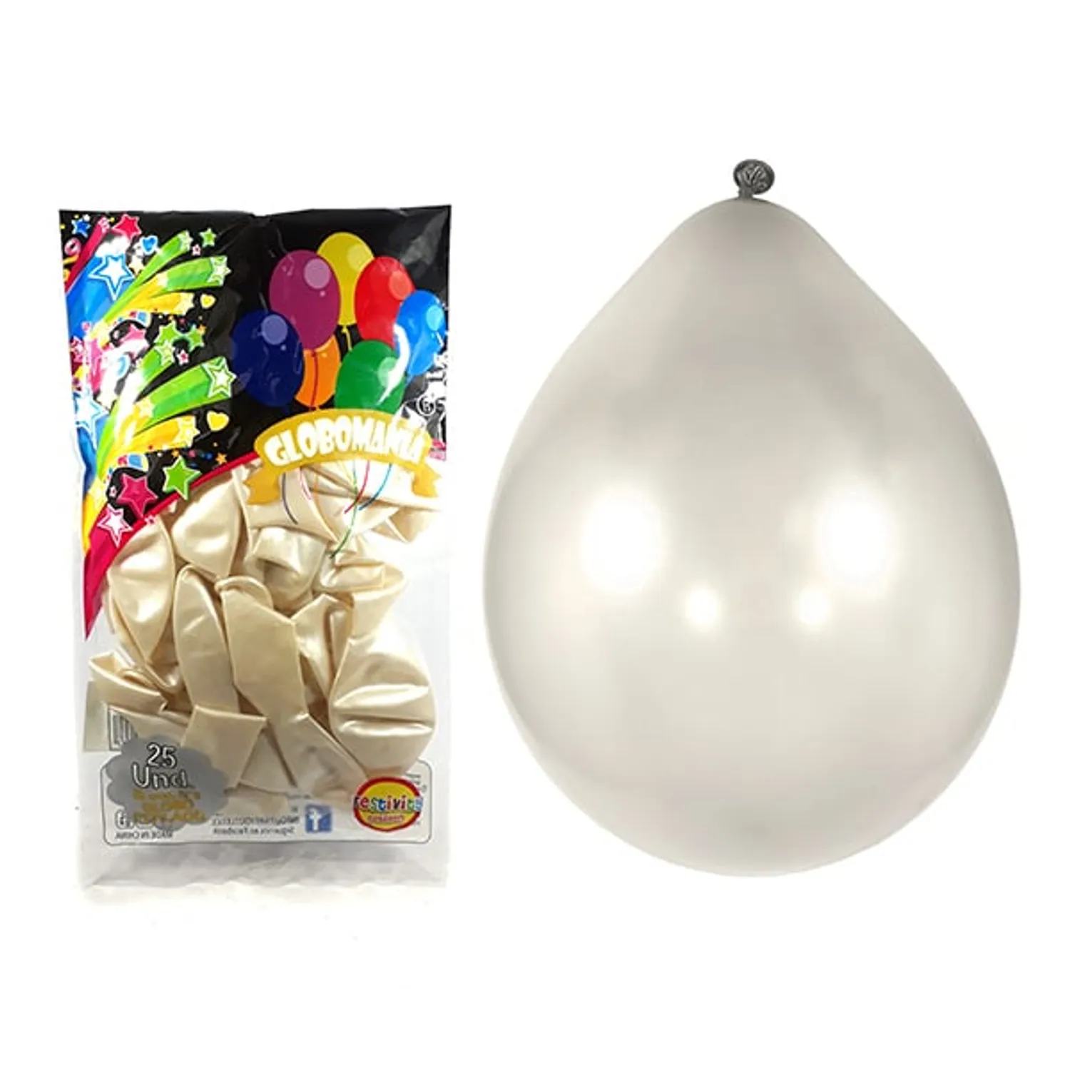 GLOBO 09 STANDARD PERLADO BLANCO X 25 UNI - 1