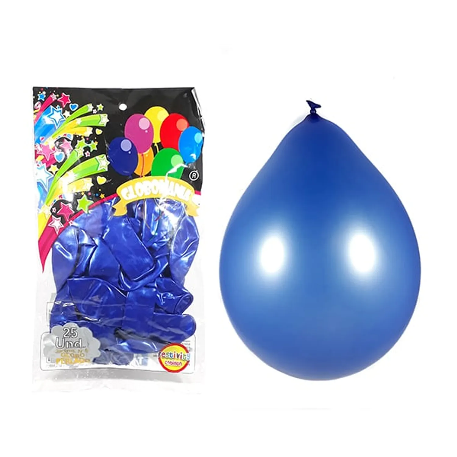 GLOBO 09 STANDARD PERLADO AZUL X 25 UNI - 1