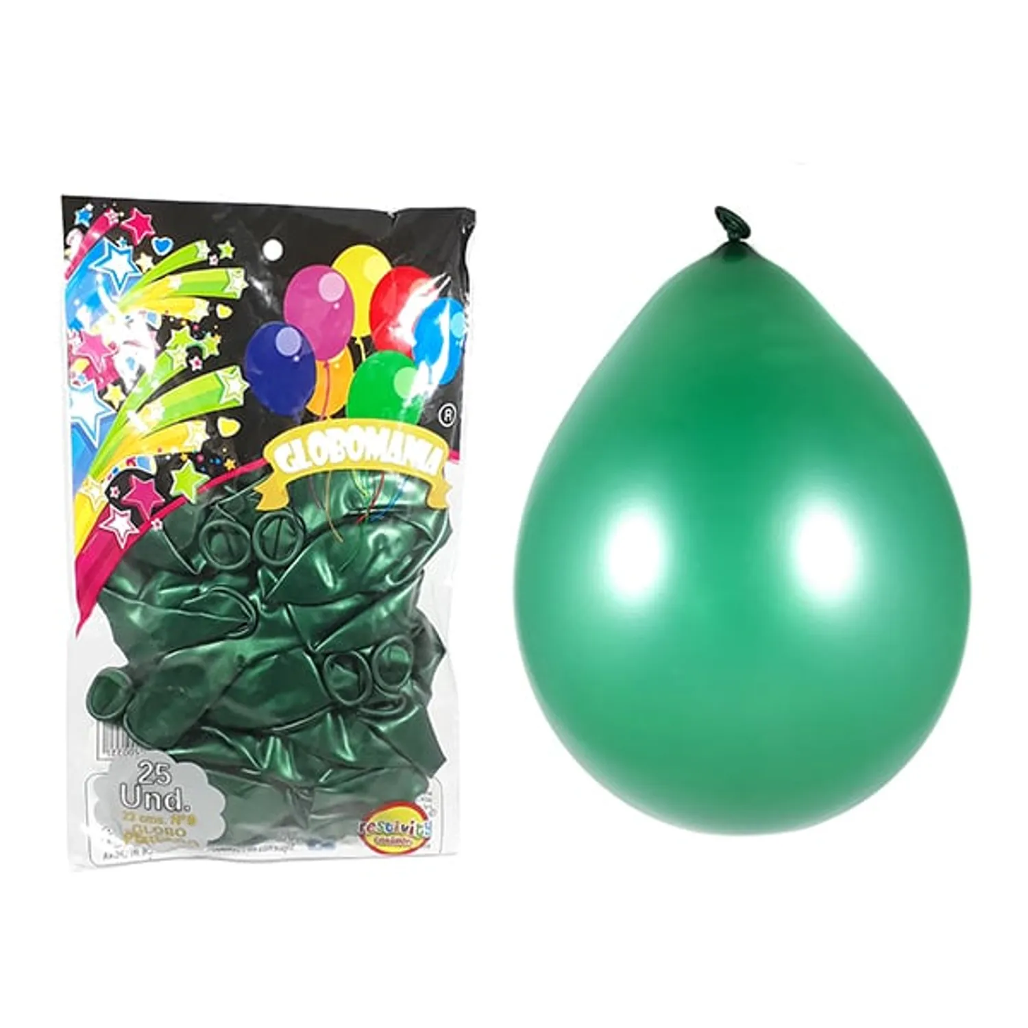 GLOBO 09 STANDARD PERLADO VERDE X 25 UNI - 1
