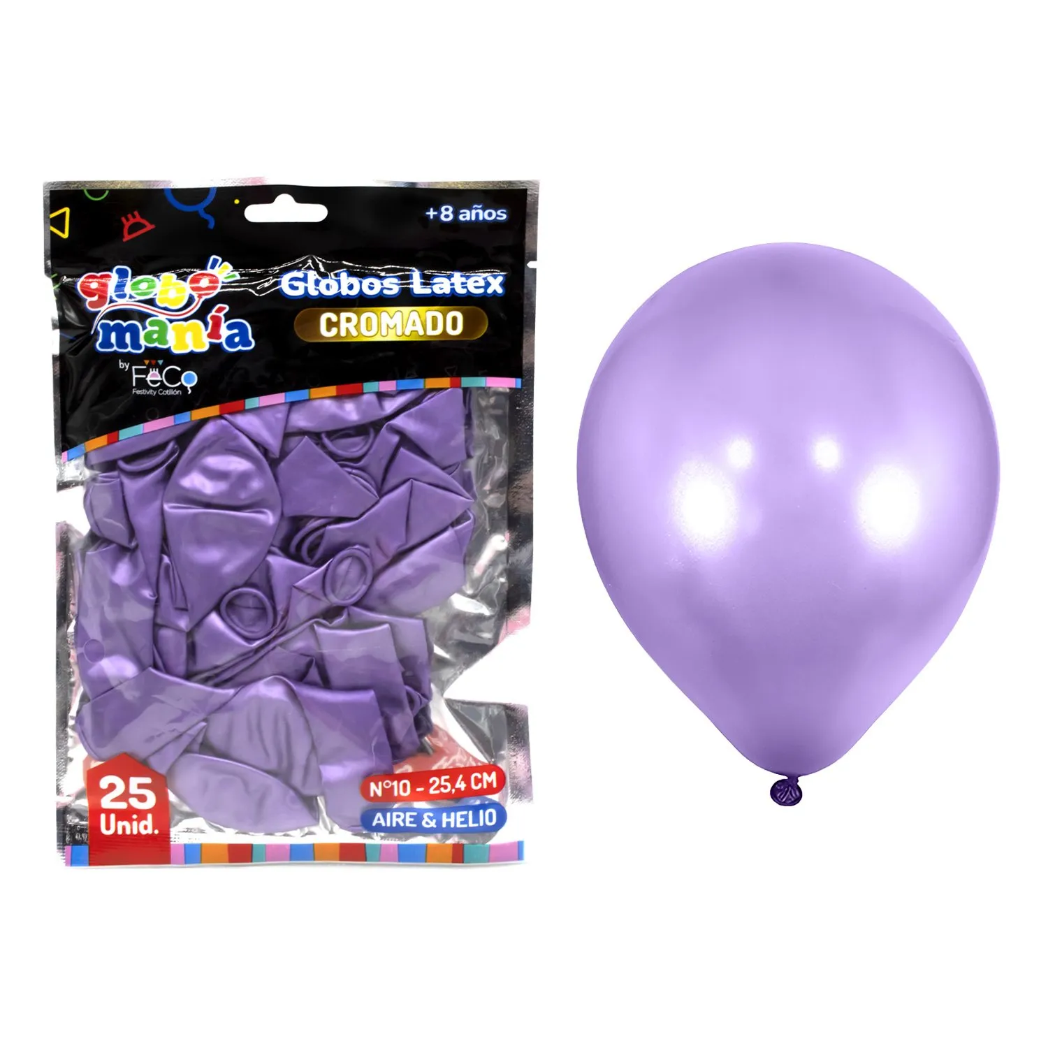 GLOBO 10 CHROME MORADO X25UNI - 1
