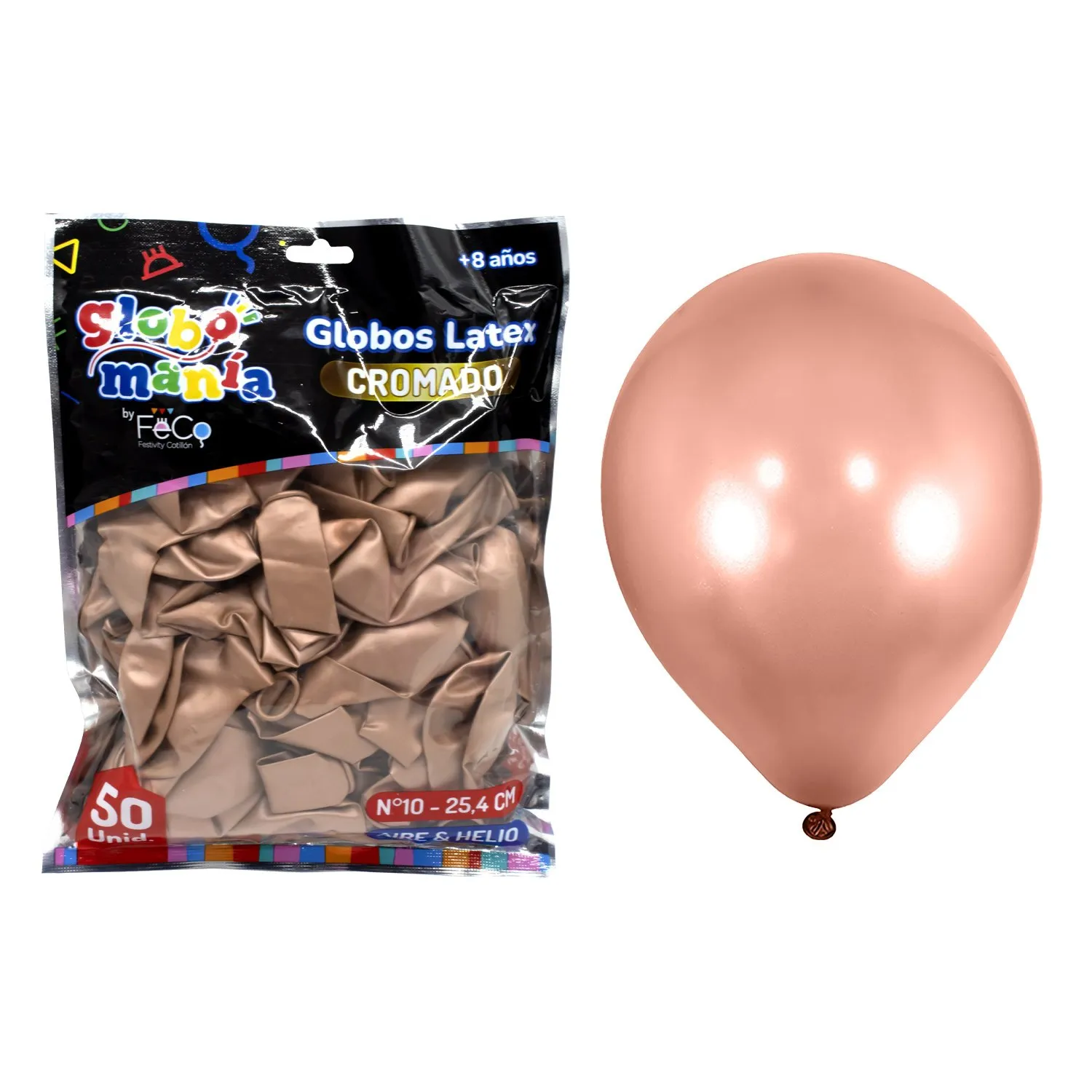 GLOBO 10 CHROME ROSE GOLD X50UNI - 1