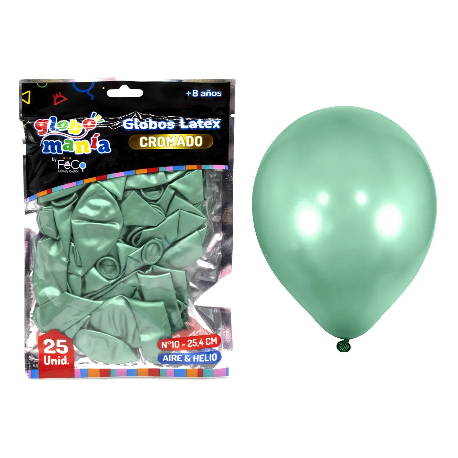 GLOBO 10 CHROME VERDE X25UNI - 1