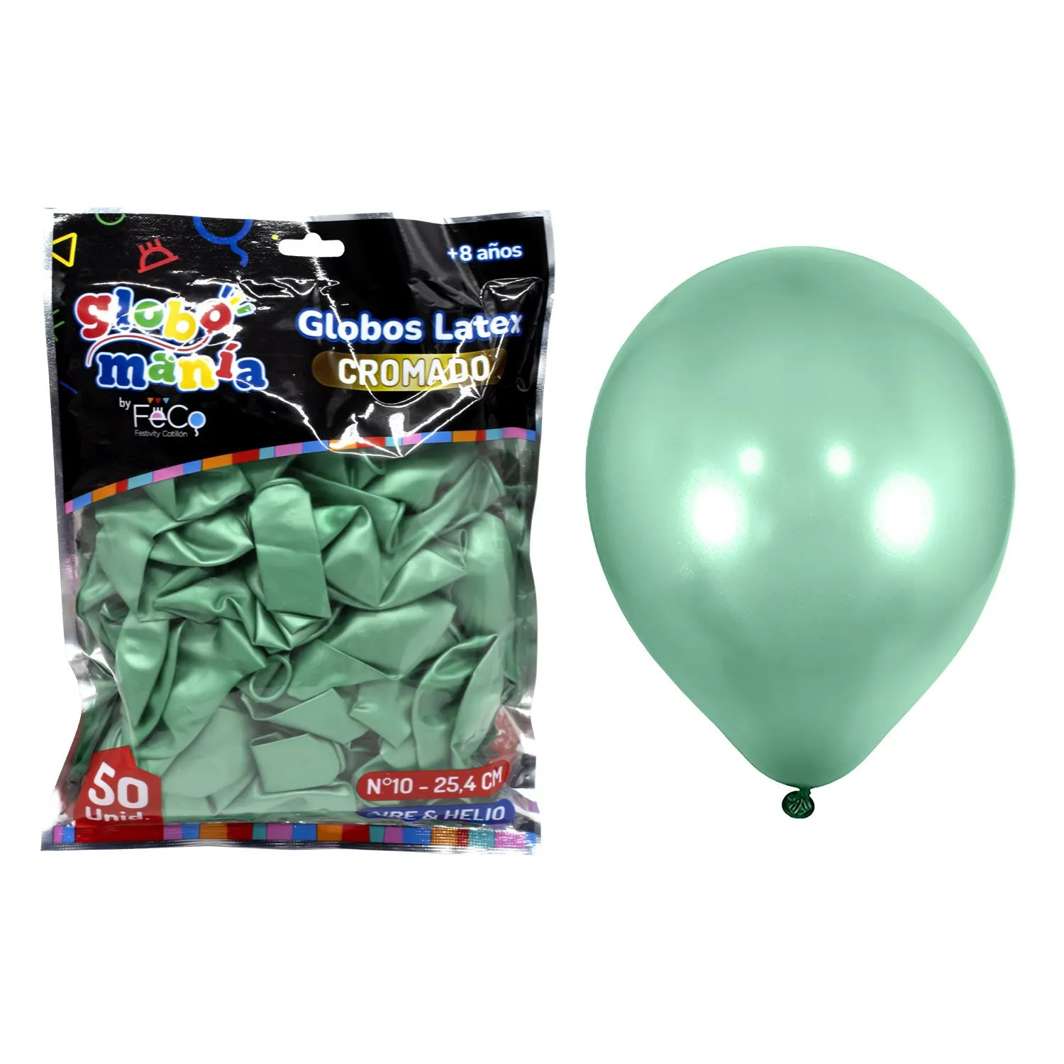 GLOBO 10 CHROME VERDE X50UNI - 1