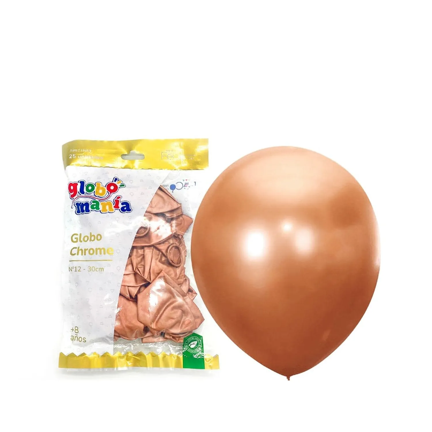 GLOBO 12 CHROME ROSE GOLD X25 UNID - 1