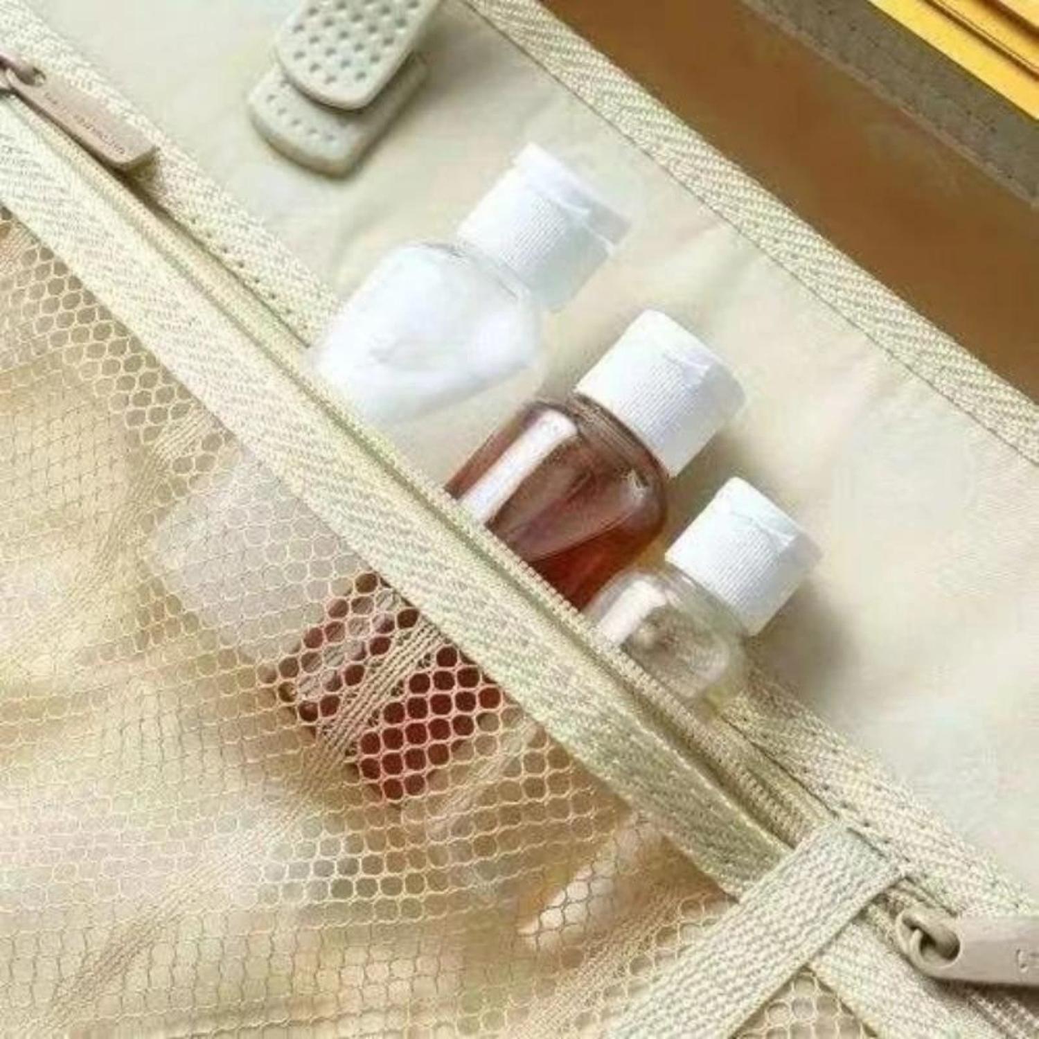 SET 6 BOTELLA VIAJE DISPENSADORA 100 ML TRANSPARENTE TAPA FLIP PLÁSTICO - 5