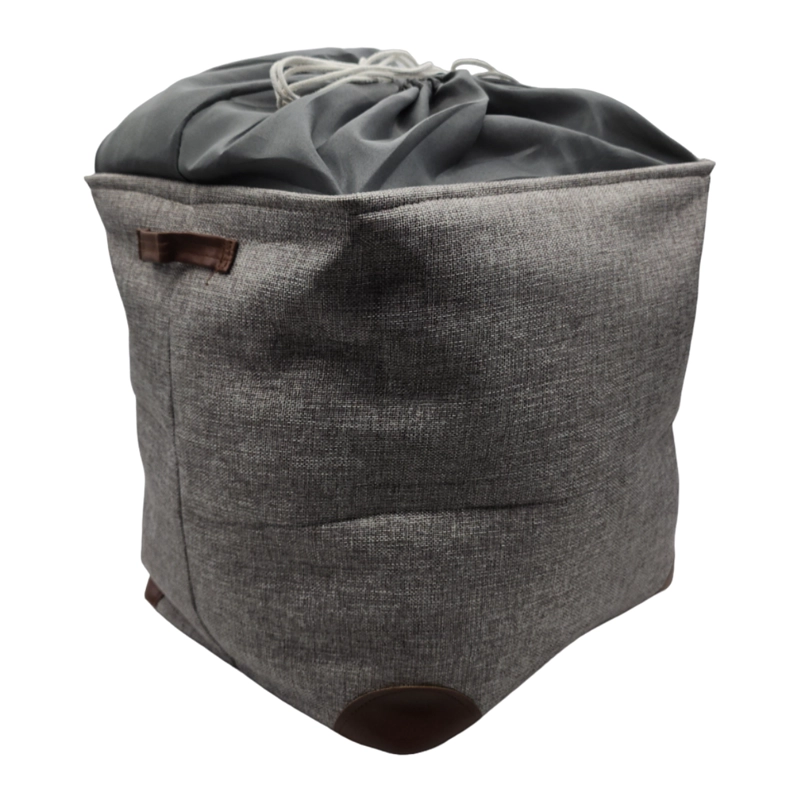 CESTO CANASTO PARA ROPA SUCIA PLEGABLE ORGANIZADOR DE TELA - 1