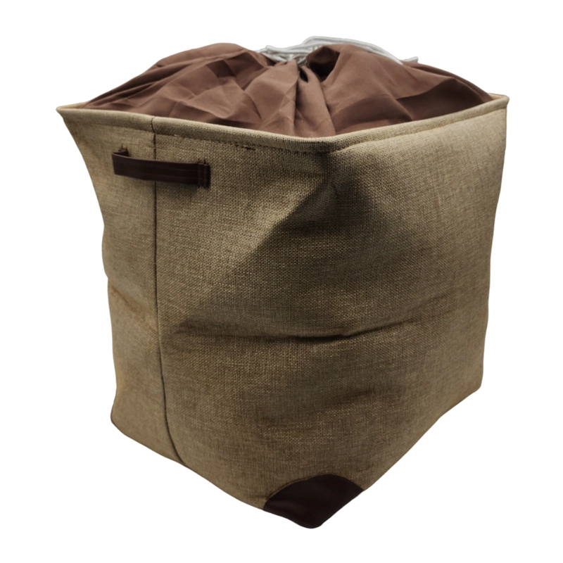 CESTO CANASTO PARA ROPA SUCIA PLEGABLE ORGANIZADOR DE TELA - 2
