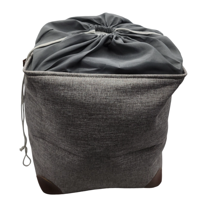 CESTO CANASTO PARA ROPA SUCIA PLEGABLE ORGANIZADOR DE TELA - 2
