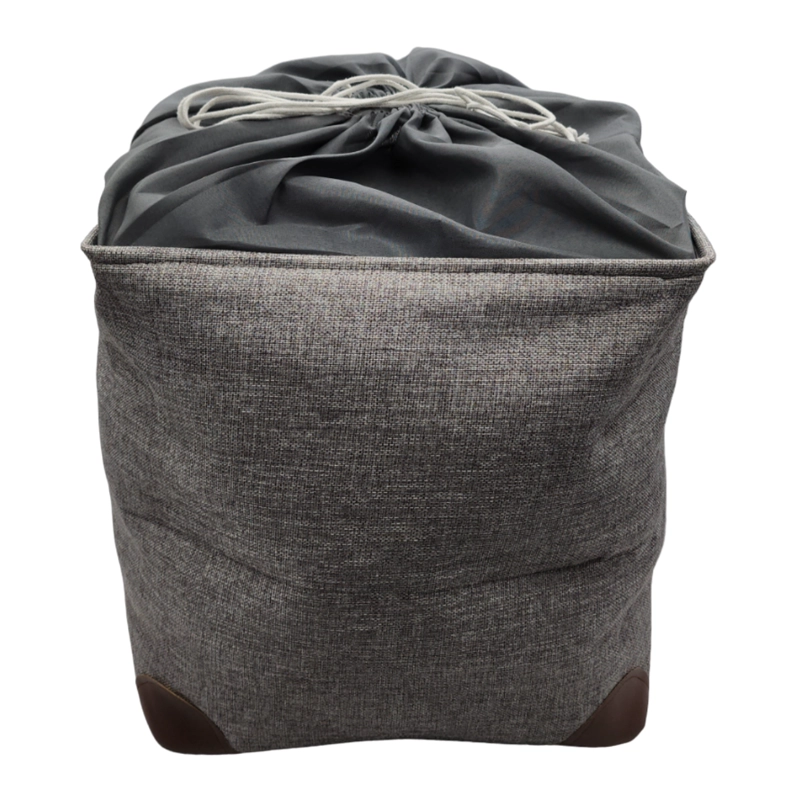CESTO CANASTO PARA ROPA SUCIA PLEGABLE ORGANIZADOR DE TELA - 3