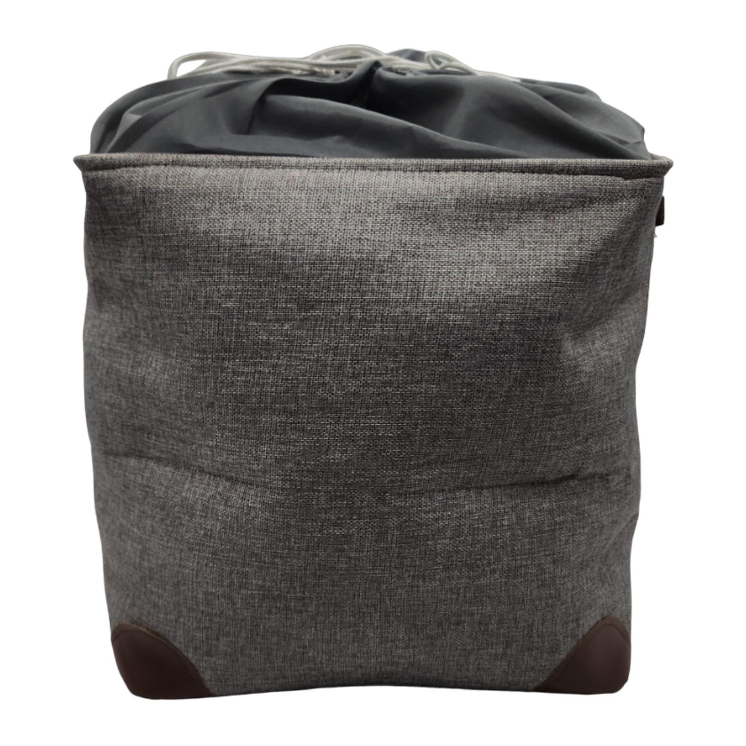 CESTO CANASTO PARA ROPA SUCIA PLEGABLE ORGANIZADOR DE TELA - 4
