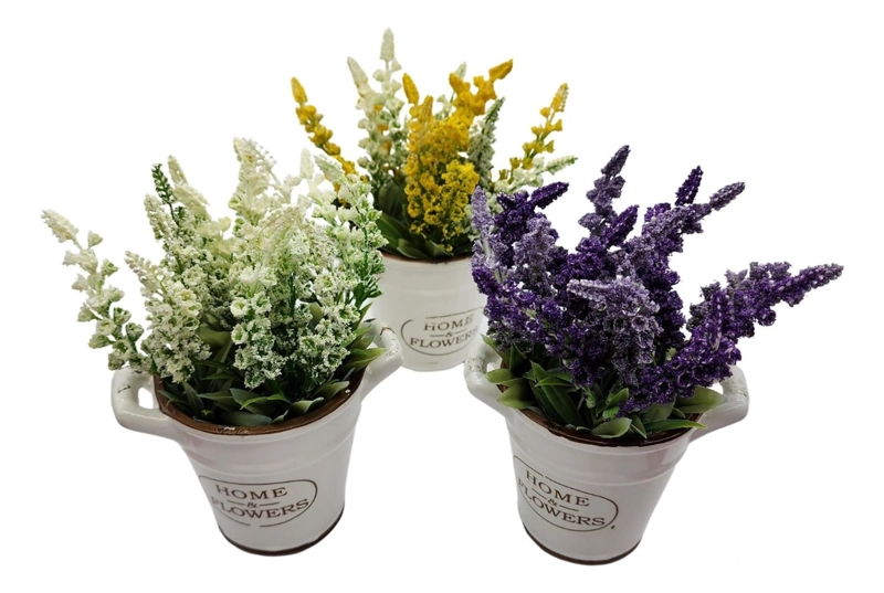 PLANTA ARTIFICIAL MACETERO CERAMICA HOME AND FLOWER AMARILLO - 5