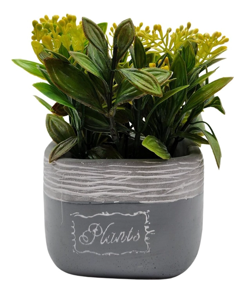 PLANTA ARTIFICIAL MACETERO CERAMICA VINTAGE PLANTS CUBO - 1