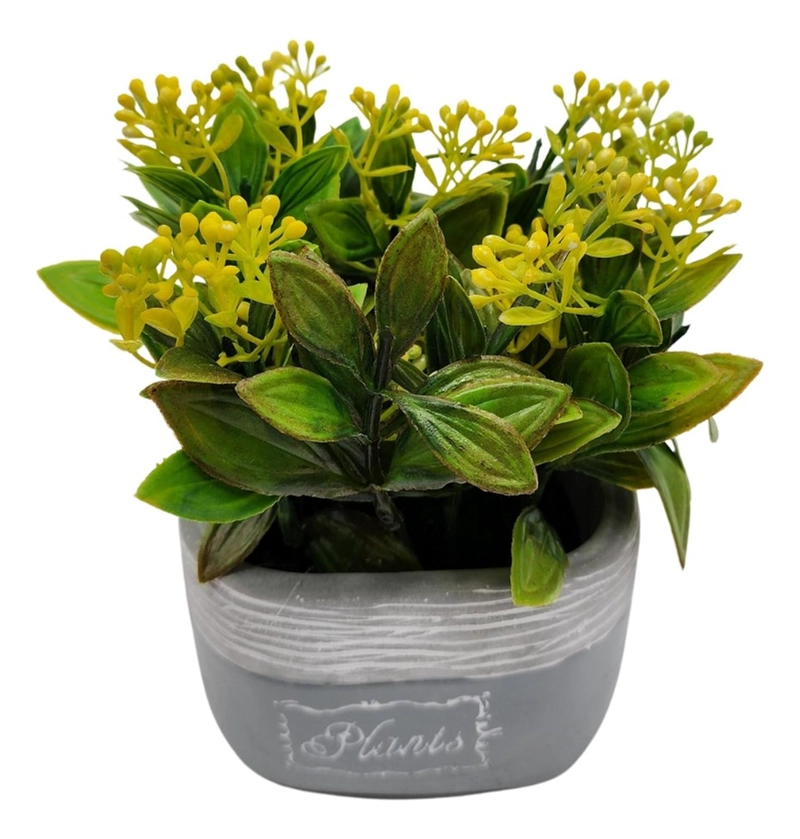 PLANTA ARTIFICIAL MACETERO CERAMICA VINTAGE PLANTS CUBO - 2