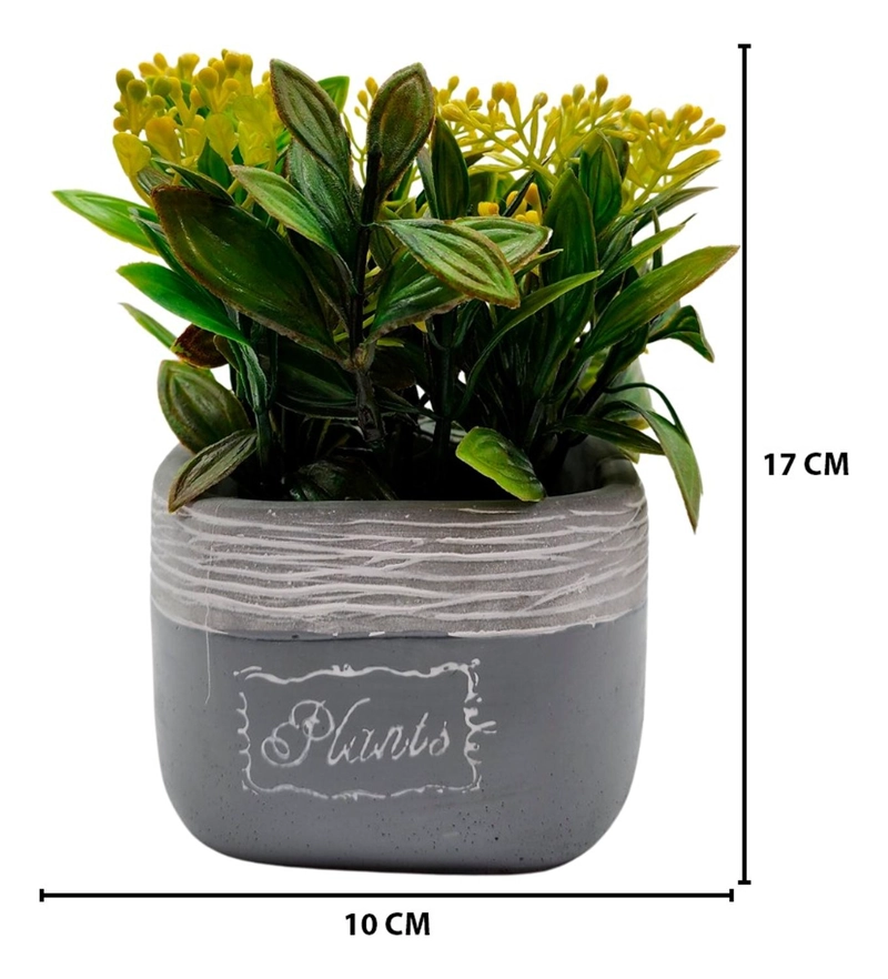 PLANTA ARTIFICIAL MACETERO CERAMICA VINTAGE PLANTS CUBO - 3