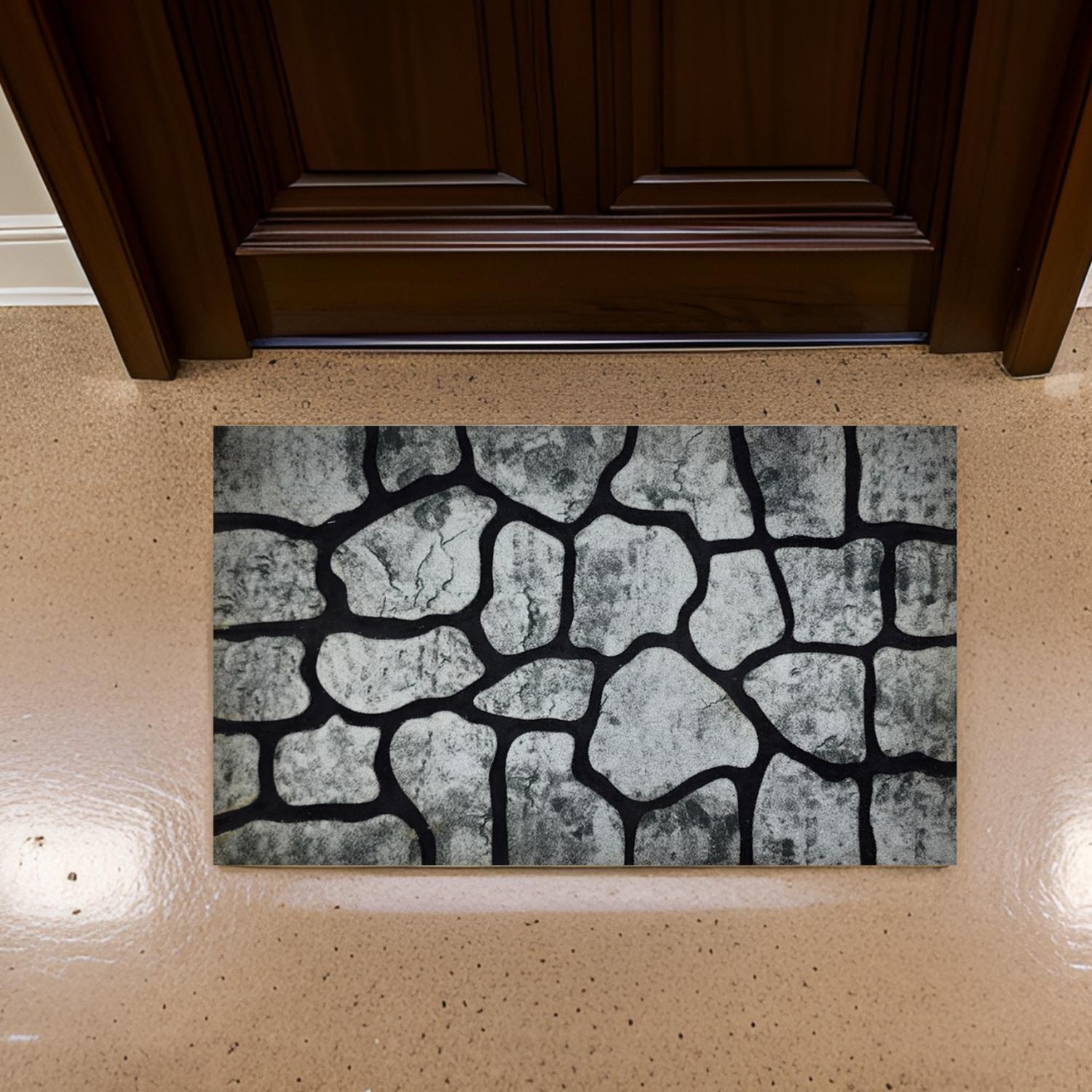 ALFOMBRA EXTERIOR LIMPIAPIES FELPUDO ENTRADA PIEDRAS BAÑO - 3