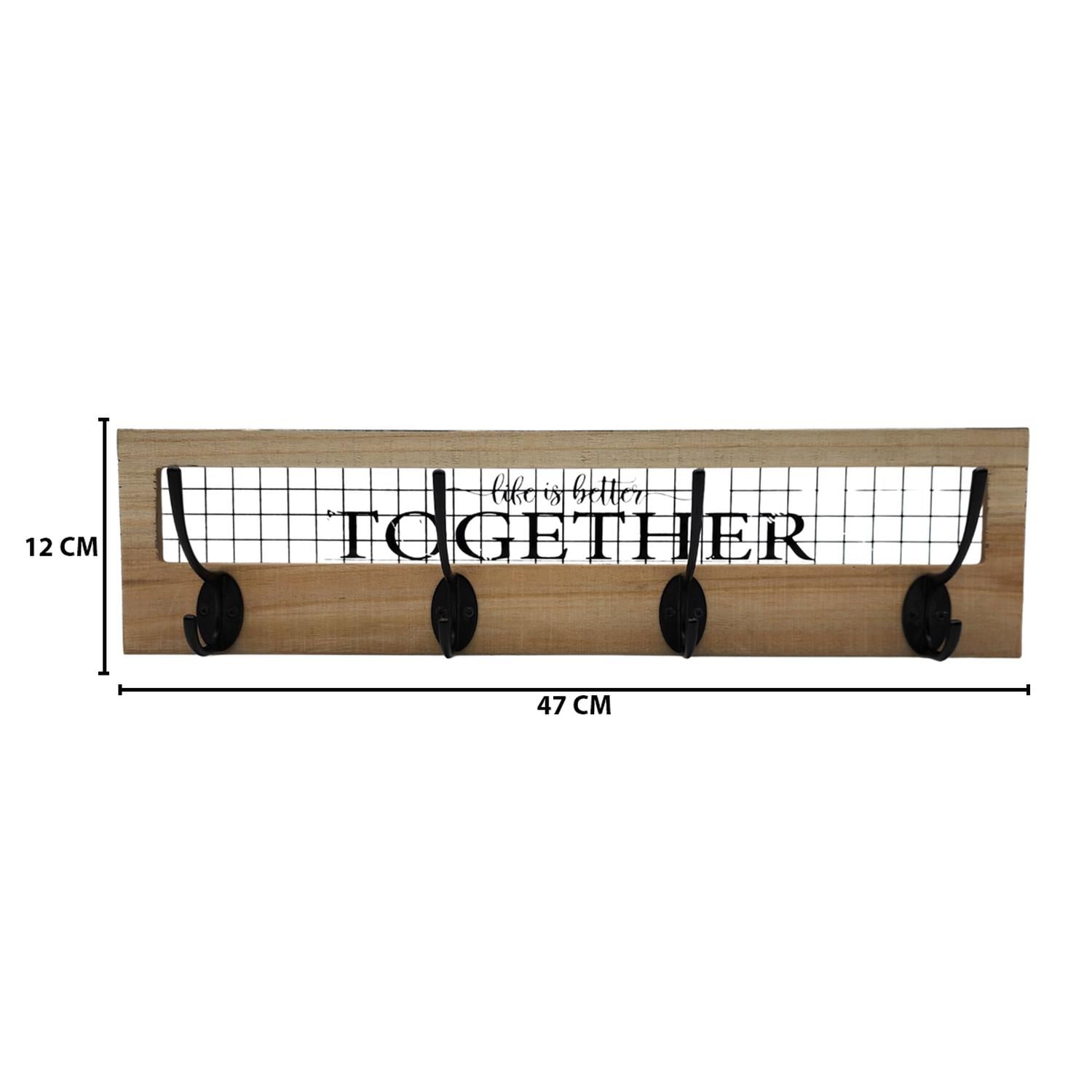 PERCHERO DE PARED CON 4 PERCHAS DOBLES TOGETHER - 3