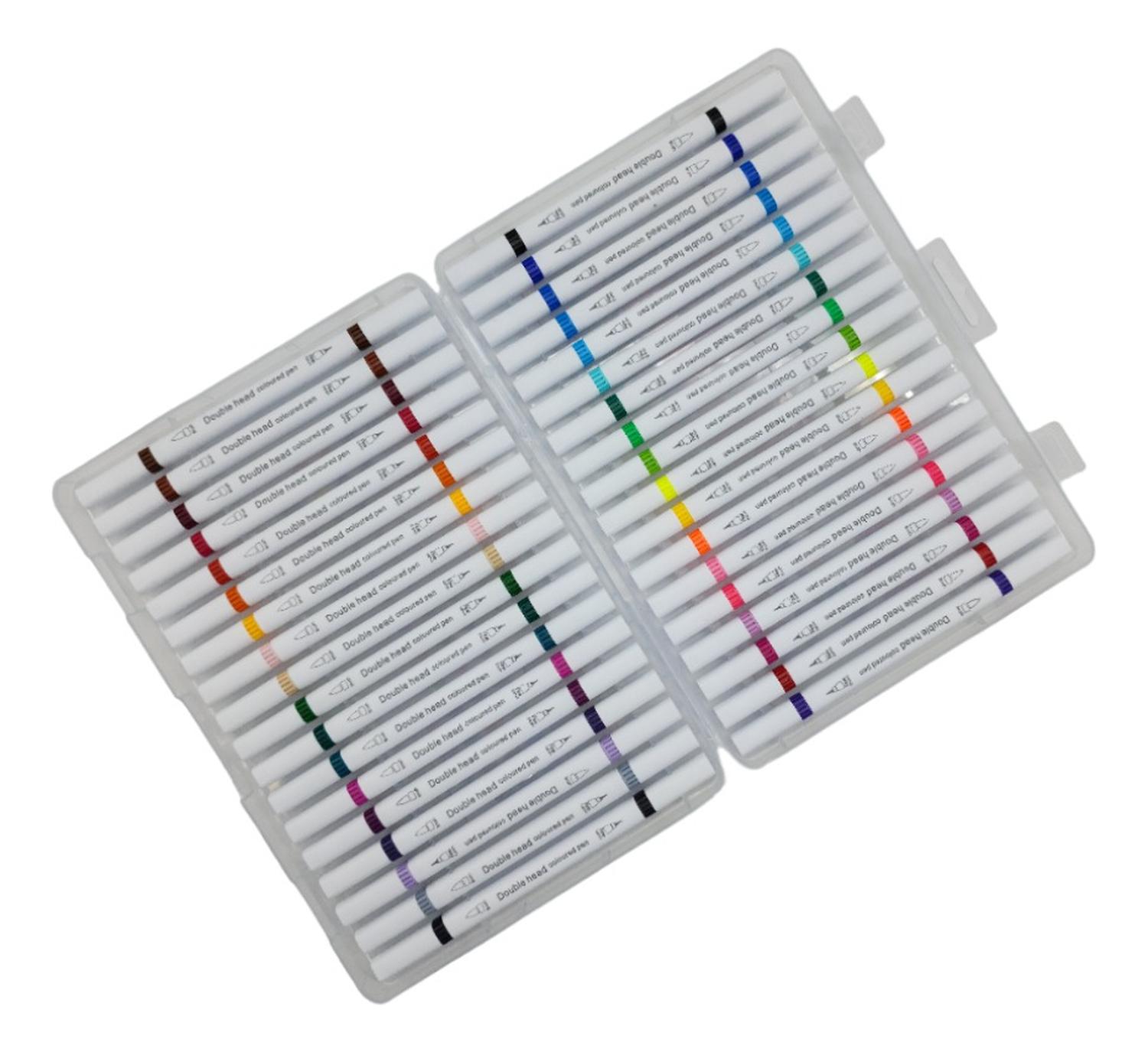 SET MARCADORES DOBLE PUNTA 36 LAPICES PLUMONES WATERCOLOR - 4