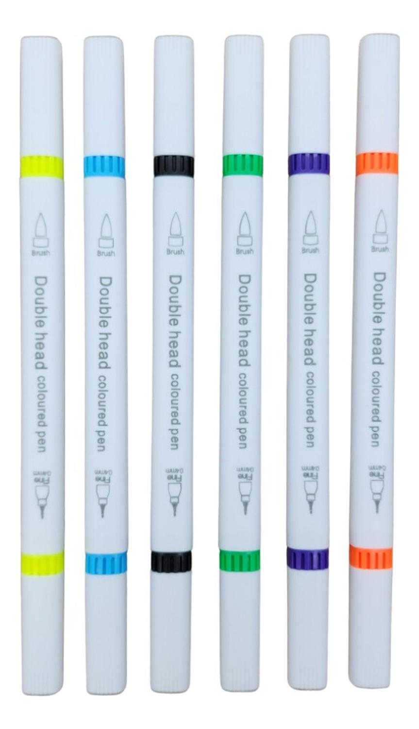 SET MARCADORES DOBLE PUNTA 36 LAPICES PLUMONES WATERCOLOR - 7