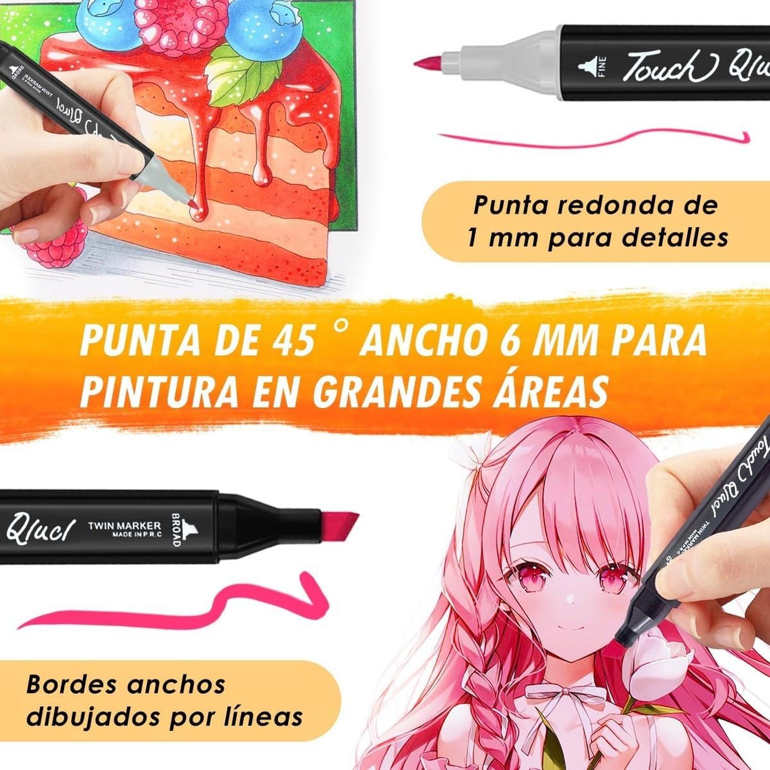SET 60 MARCADORES DOBLE PUNTA FLIPEREX ROTULADORES PLUMONES TOUCH - 6