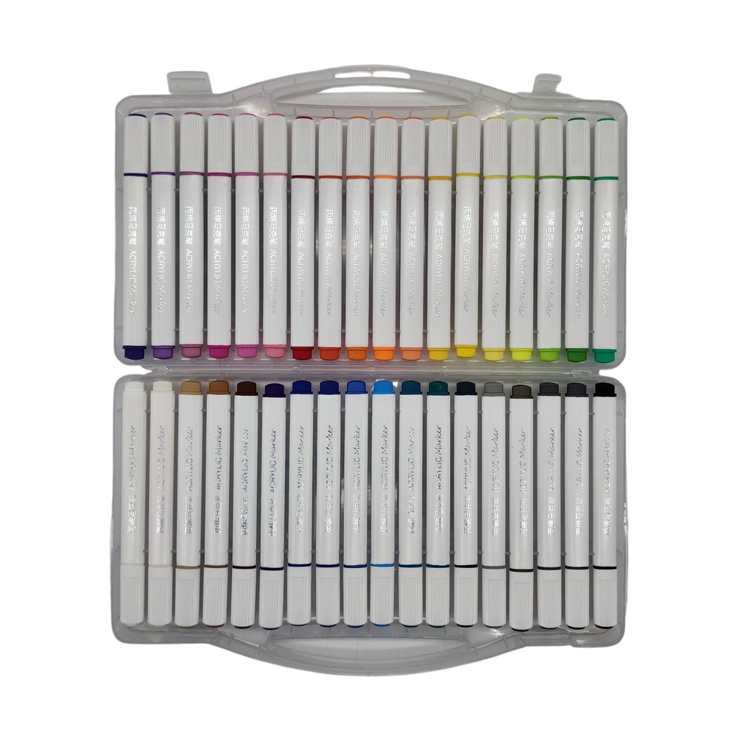 SET MARCADORES FLIP ACRILICOS 36 LAPICES CALIDAD ARTE DIBUJO - 3
