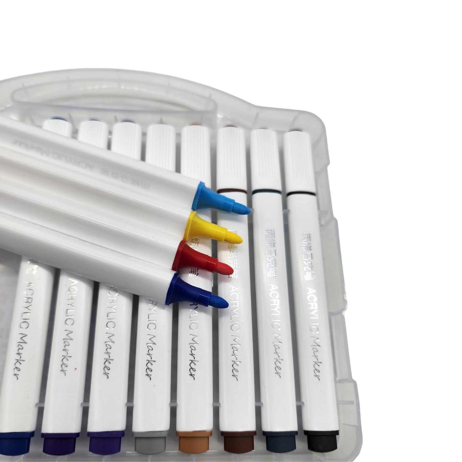 SET MARCADORES FLIP ACRILICOS 36 LAPICES CALIDAD ARTE DIBUJO - 6