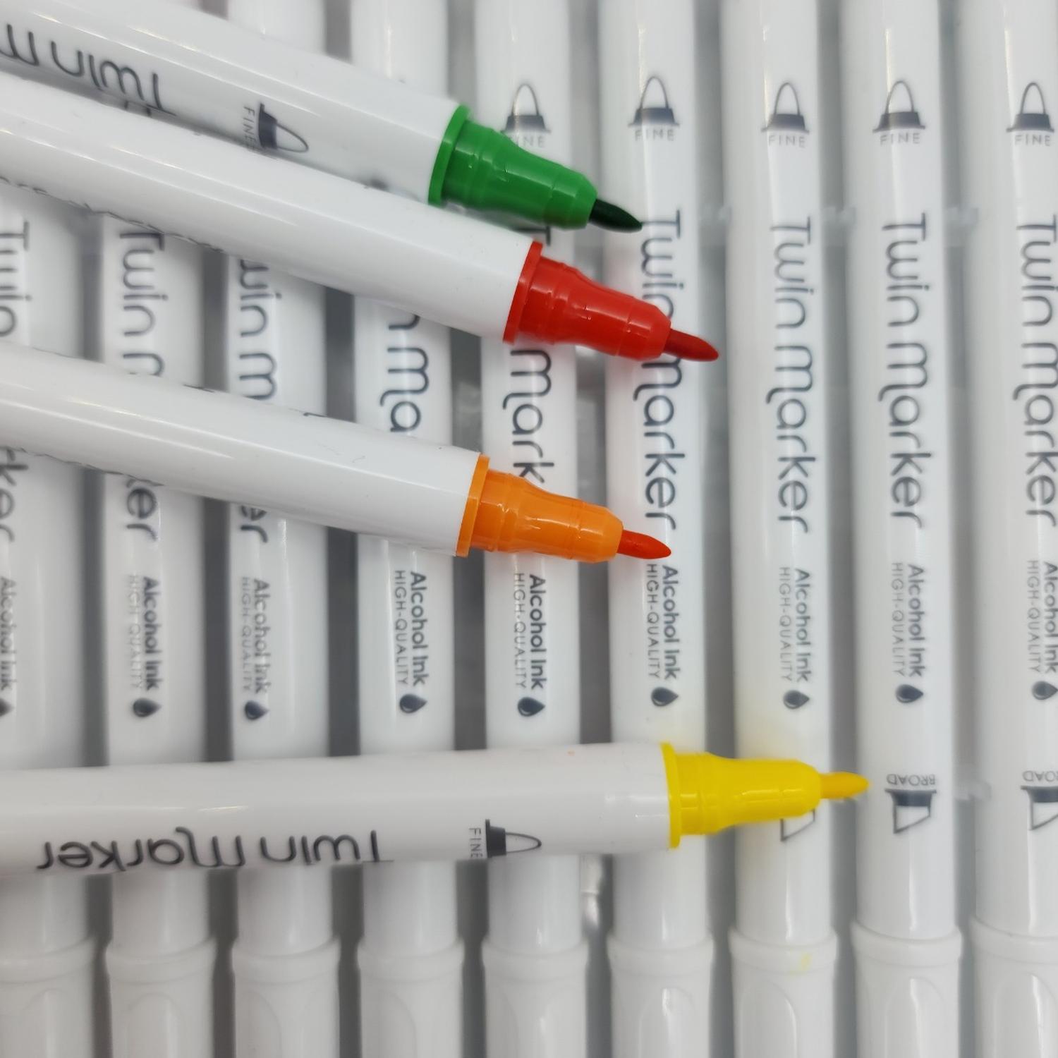 SET MARCADORES DOBLE PUNTA 18 LAPICES PLUMONES HIGH QUALITY - 4