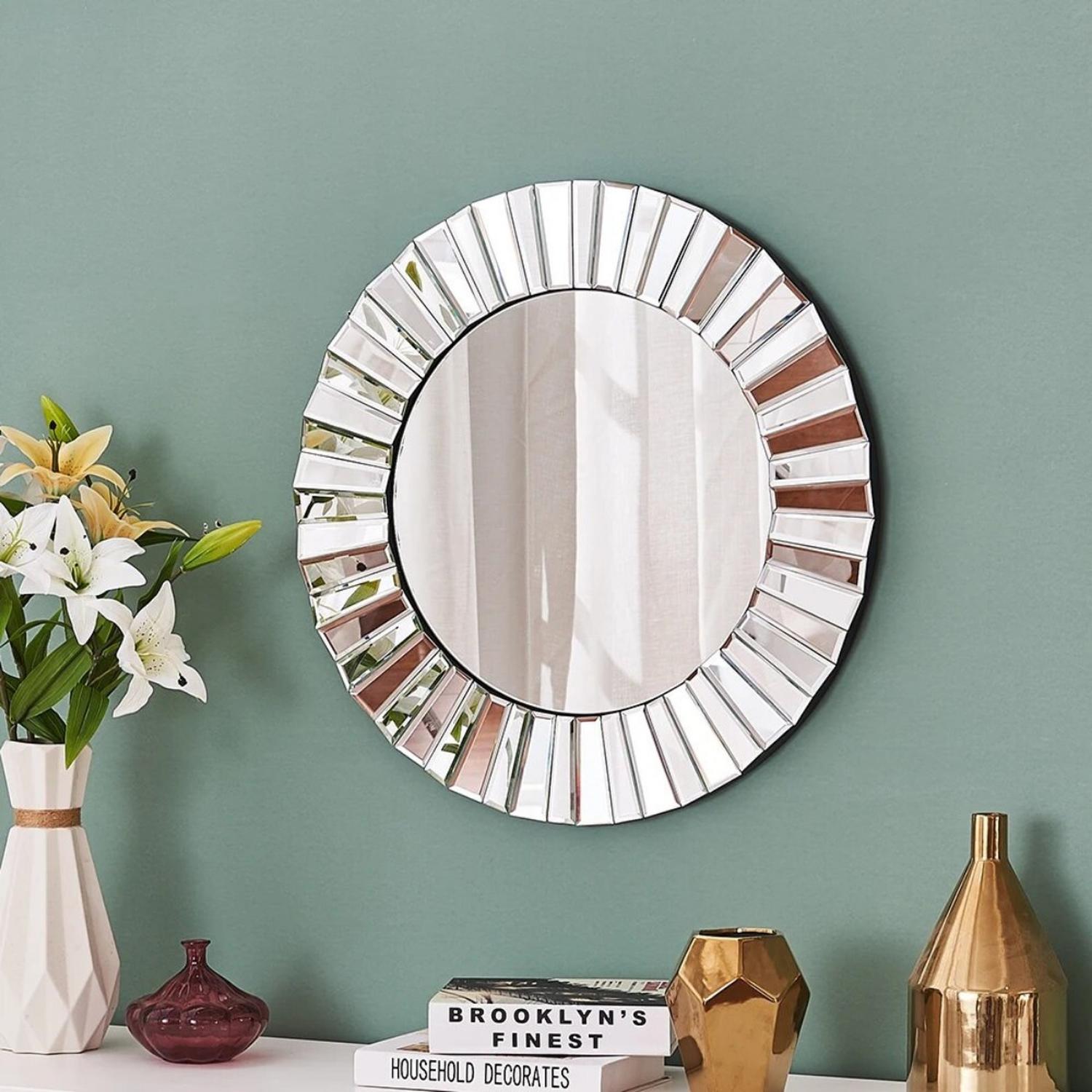 CUADRO ESPEJOS DECORATIVOS DECORACION LIVING ESPEJO PLATEADO - 2