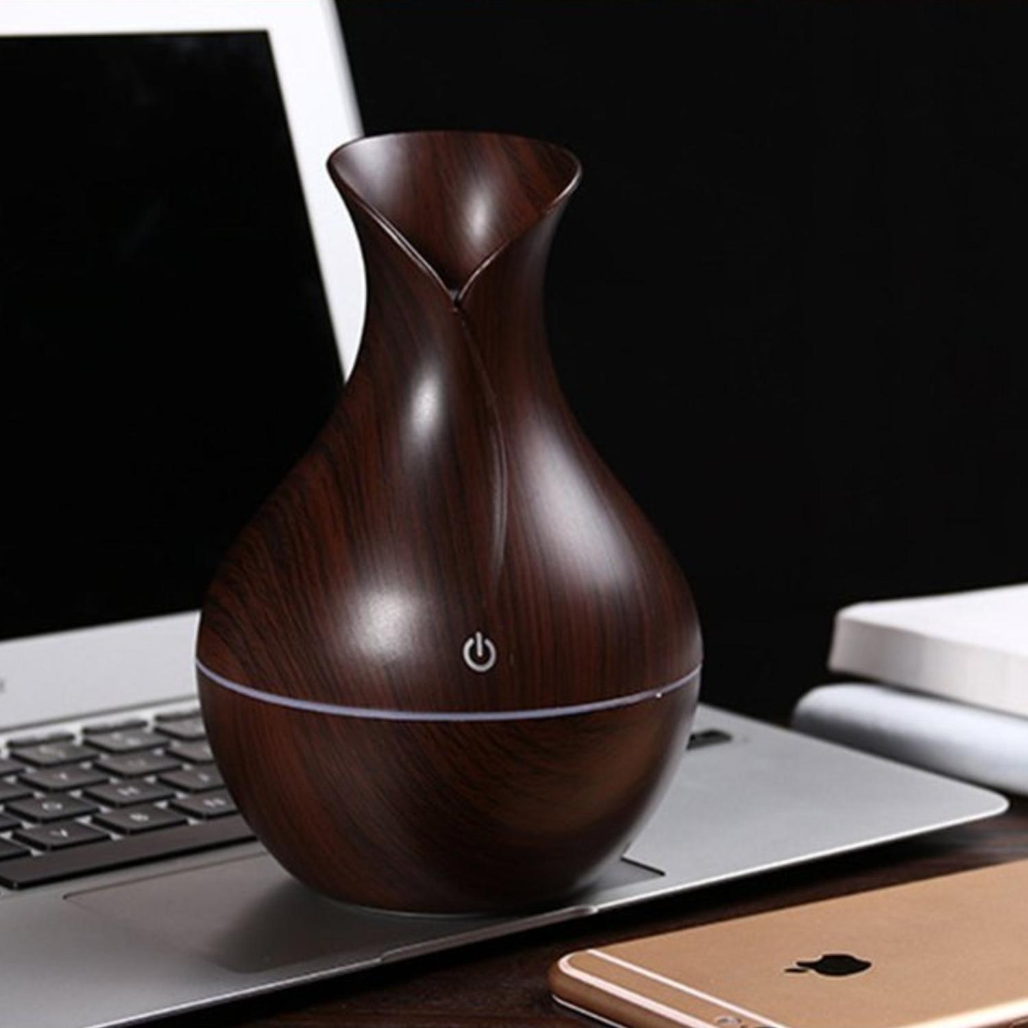 HUMIDIFICADOR USB ESTILO MADERA VAPORIZADOR DE AROMAS - 3
