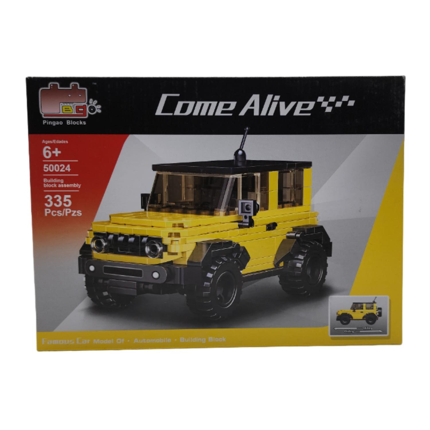 JUEGO CONSTRUYE VEHICULO CAMIONETA AMARILLO ARMABLE - 1