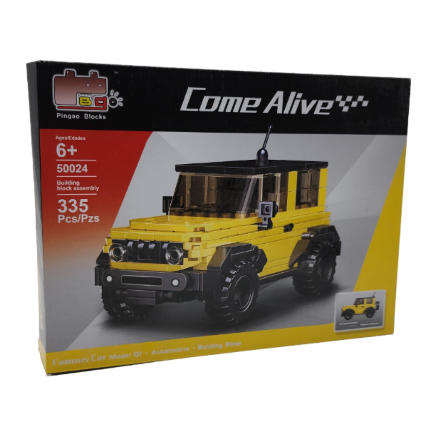 JUEGO CONSTRUYE VEHICULO CAMIONETA AMARILLO ARMABLE - 2