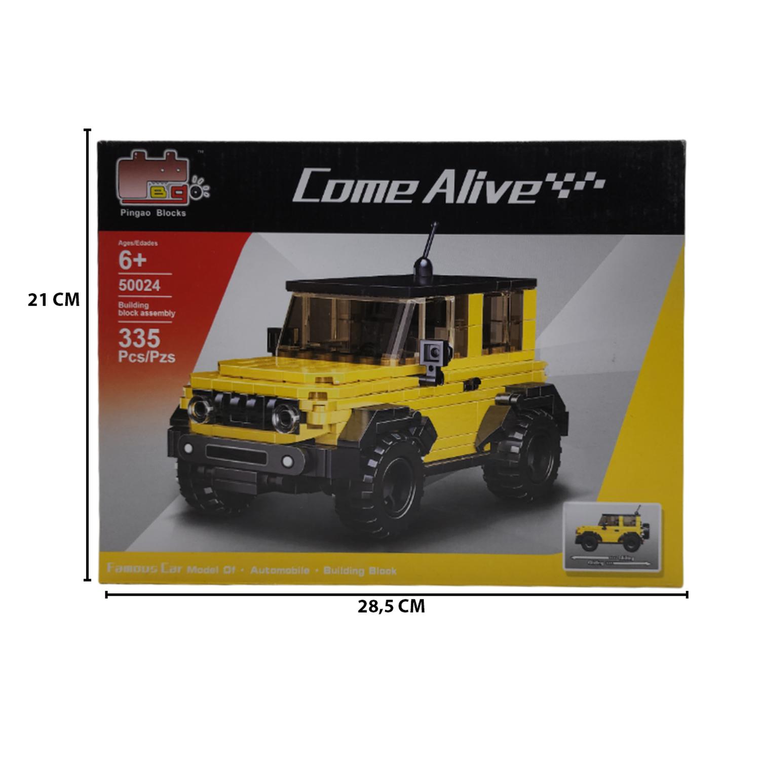 JUEGO CONSTRUYE VEHICULO CAMIONETA AMARILLO ARMABLE - 4