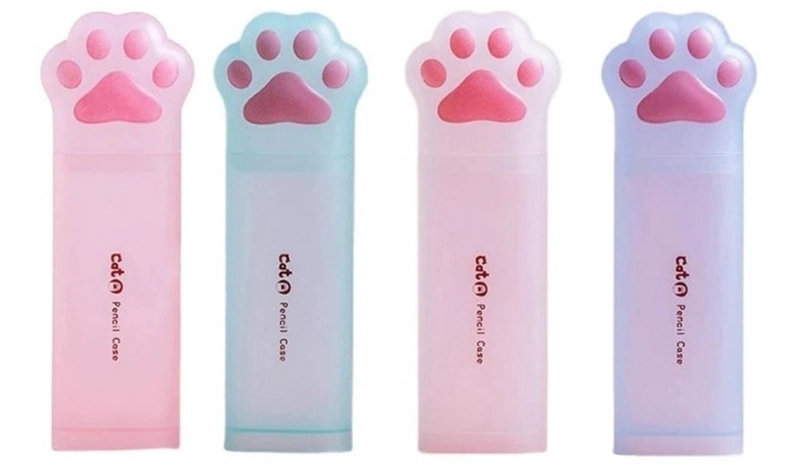 ESTUCHE LAPICES PATITA DE GATO KAWAII CUTE VARIOS COLORES TAMAÑO TAMANO UNICO - 1