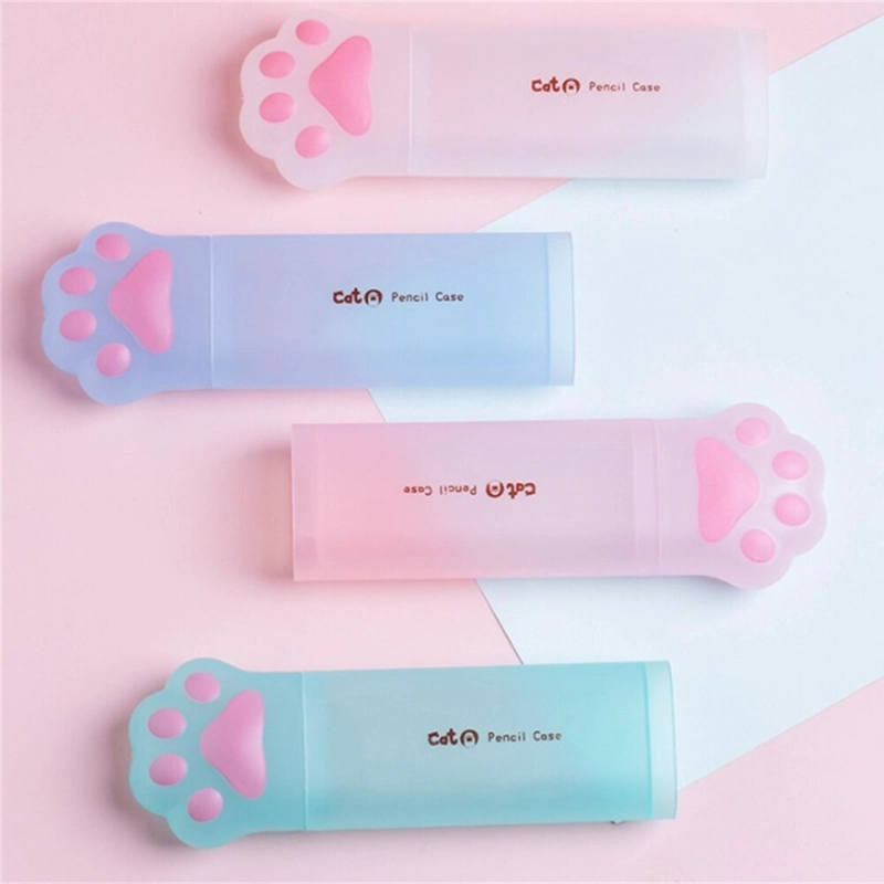 ESTUCHE LAPICES PATITA DE GATO KAWAII CUTE VARIOS COLORES TAMAÑO TAMANO UNICO - 2