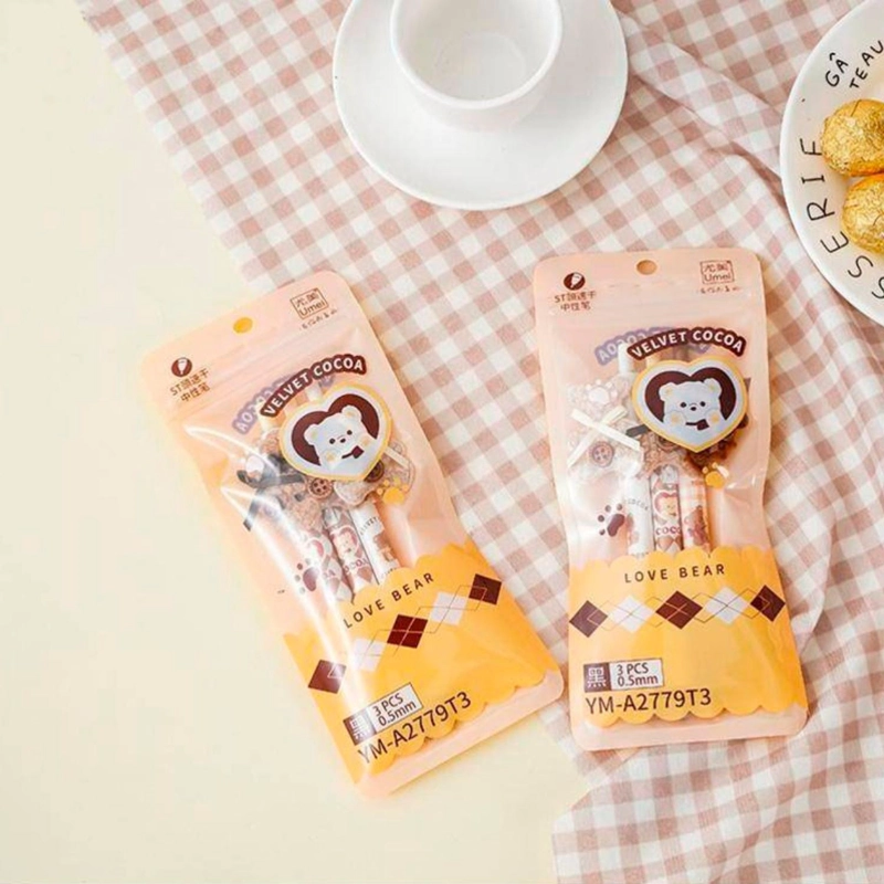SET 3 LAPICES KAWAII CUTE DISEÑO OSITO TIERNO AMOR - 7