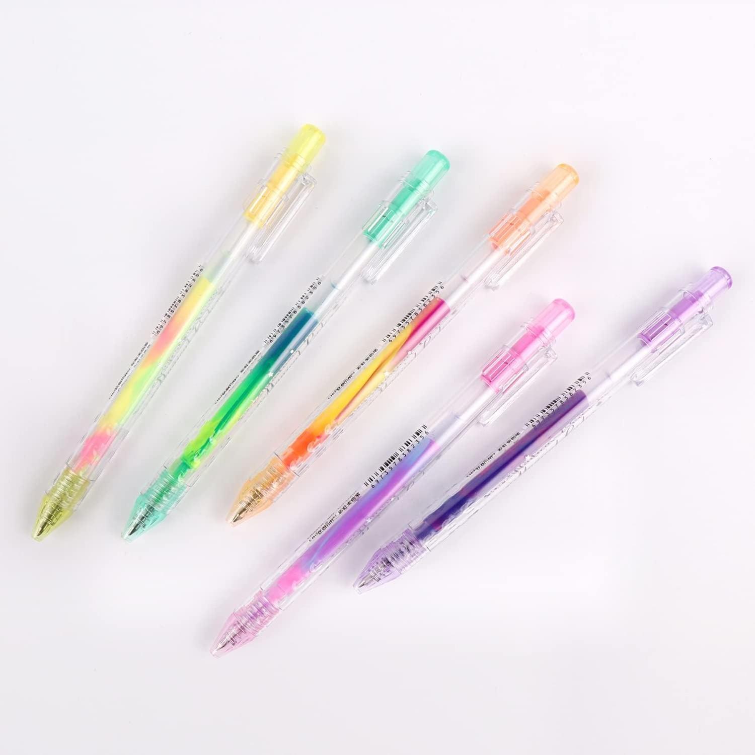 SET 5 LÁPICES FLIPEREX GEL CON BRILLO MULTICOLOR MAGICAL BOLIGRAFO - 3
