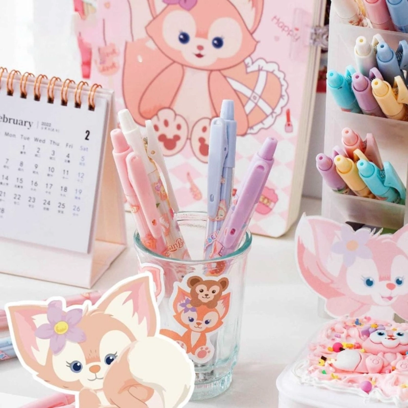 SET X6 LÁPICES BOLÍGRAFOS FLIP KAWAII LINEBALL ROSADOS - 4