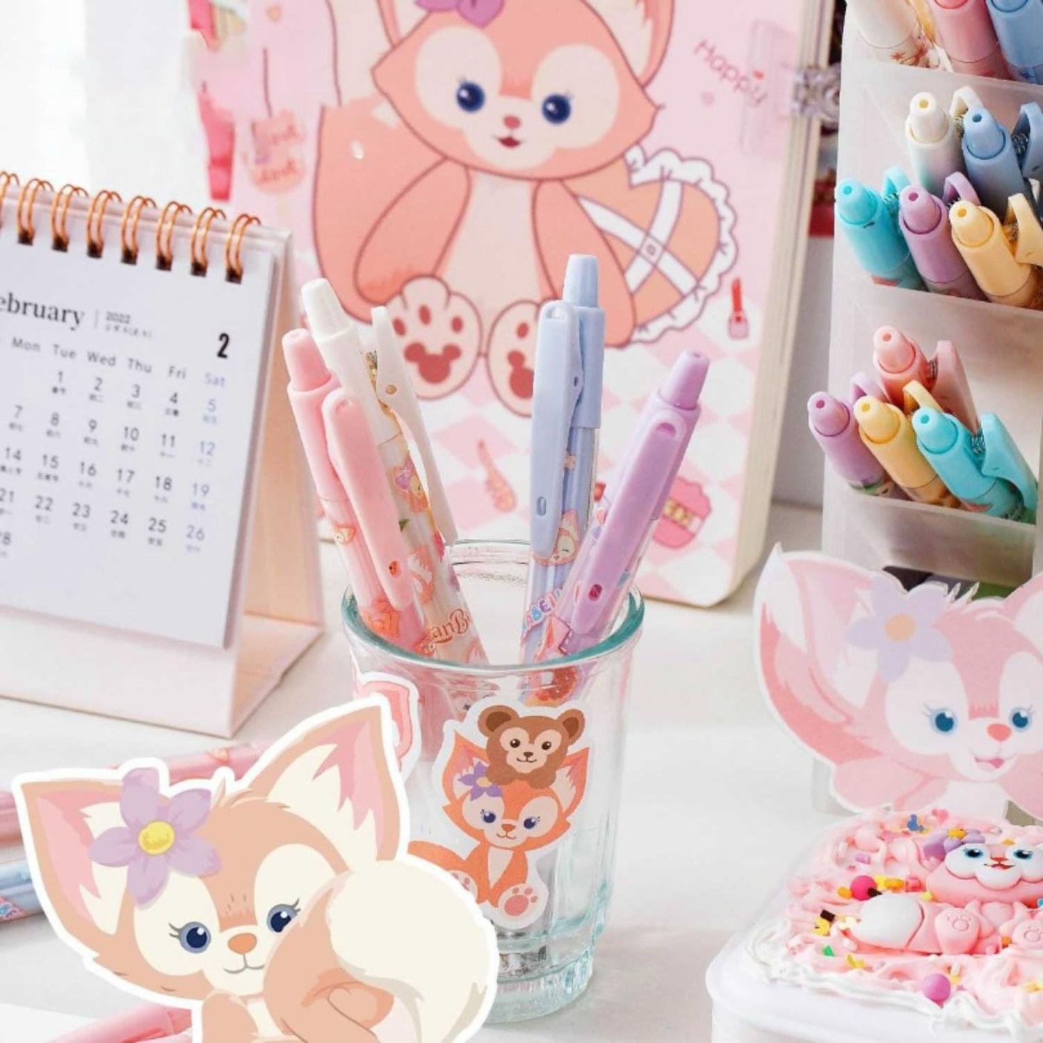 SET X6 LÁPICES BOLÍGRAFOS FLIP KAWAII LINEBALL ROSADOS - 4
