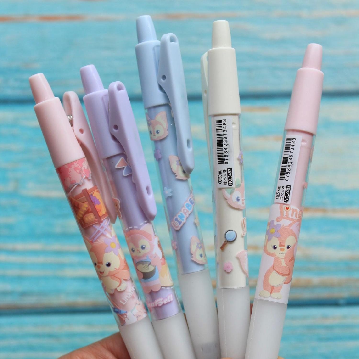 SET X6 LÁPICES BOLÍGRAFOS FLIP KAWAII LINEBALL ROSADOS - 6